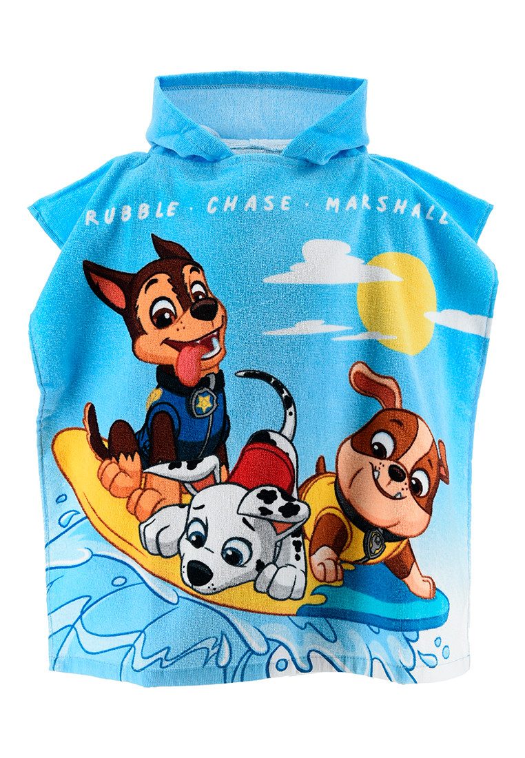 PAW PATROL Badeponcho Kinder Jungen Chase Marshall 55x110cm