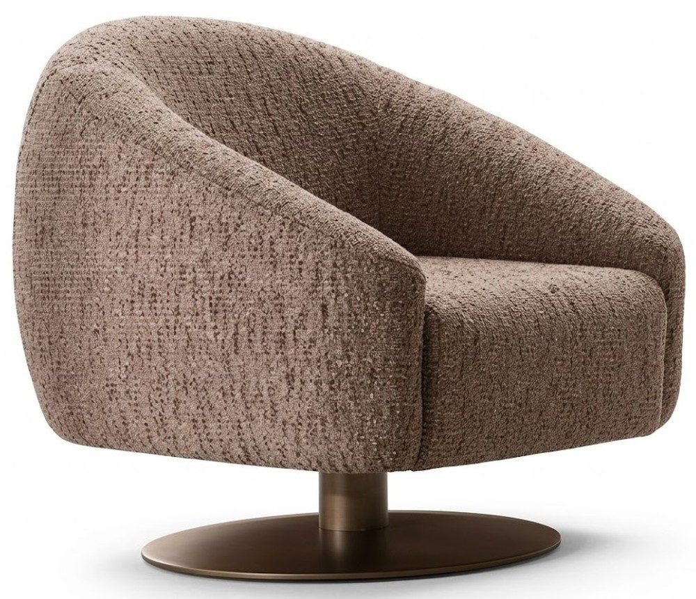 Xlmoebel Drehsessel Sessel Braun komfortabel bequem Stil modern kompakt praktisch (1-St., 1-tlg)