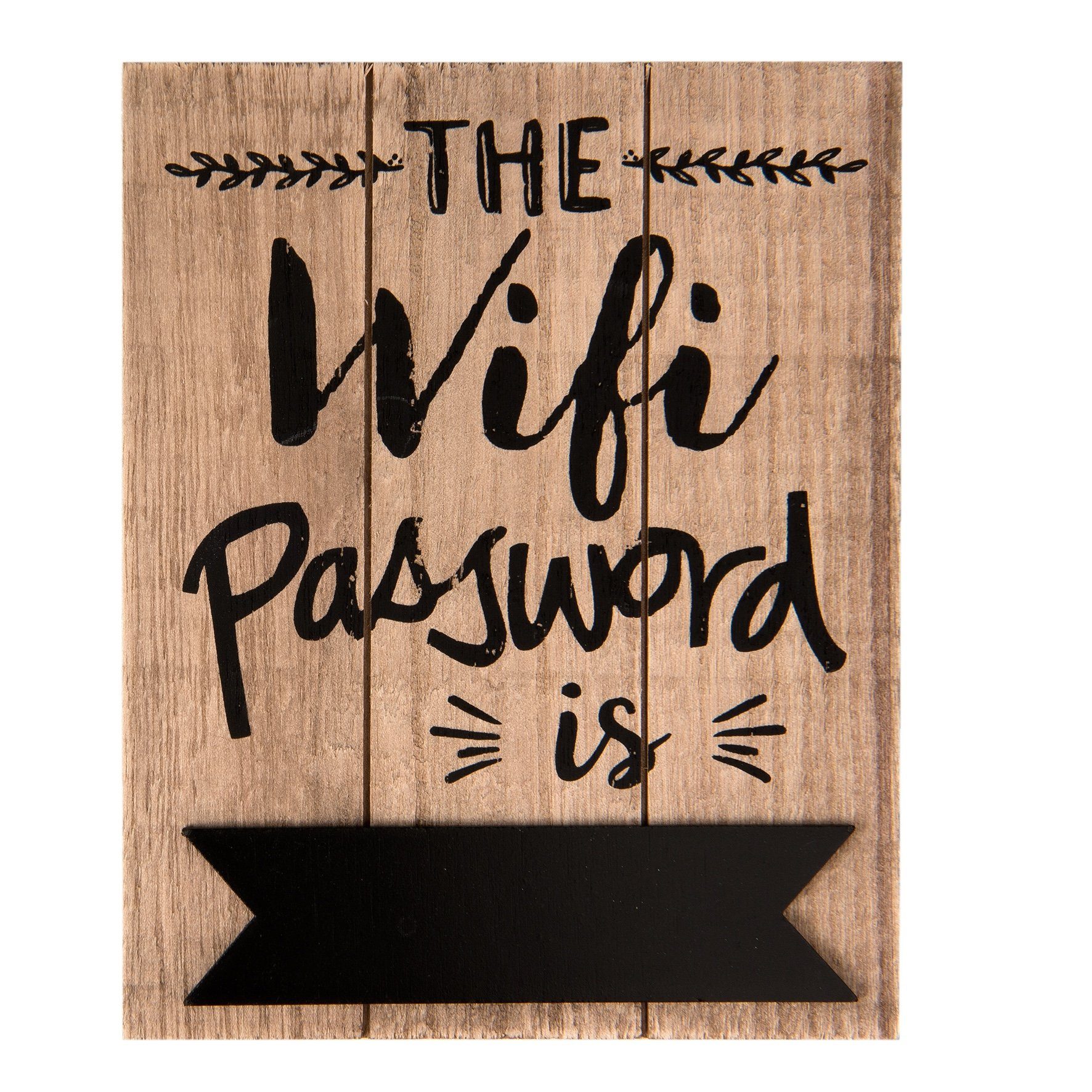 Clayre & Eef Wandbild, WIFI, WiFi Passwort Vintage Retro Schild Modell THE WIFI PASSWORD IS