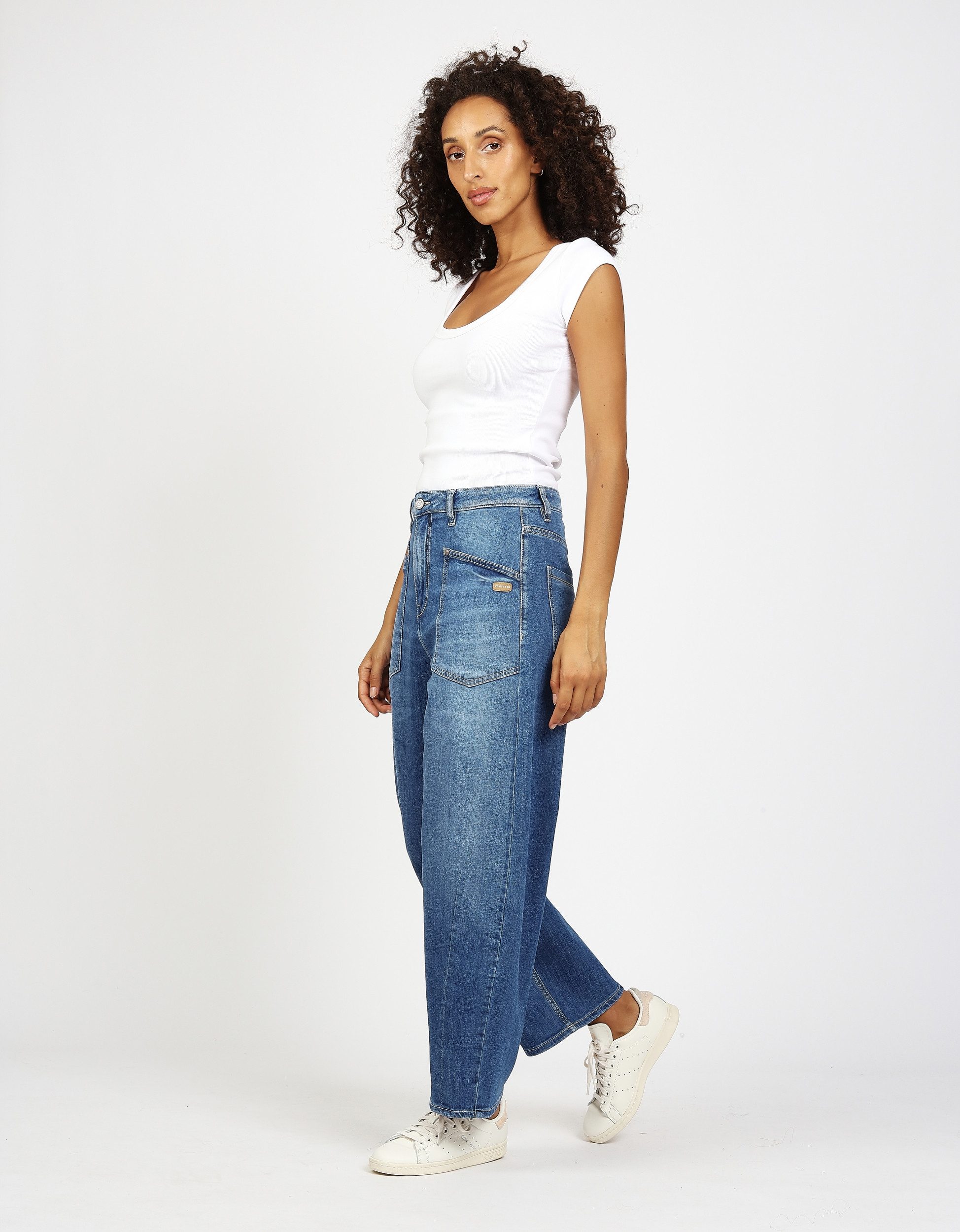 GANG Gerade Jeans 94ODINA - Gerade Jeans - Hose mit weitem Schnitt - verkürtzte Denim -