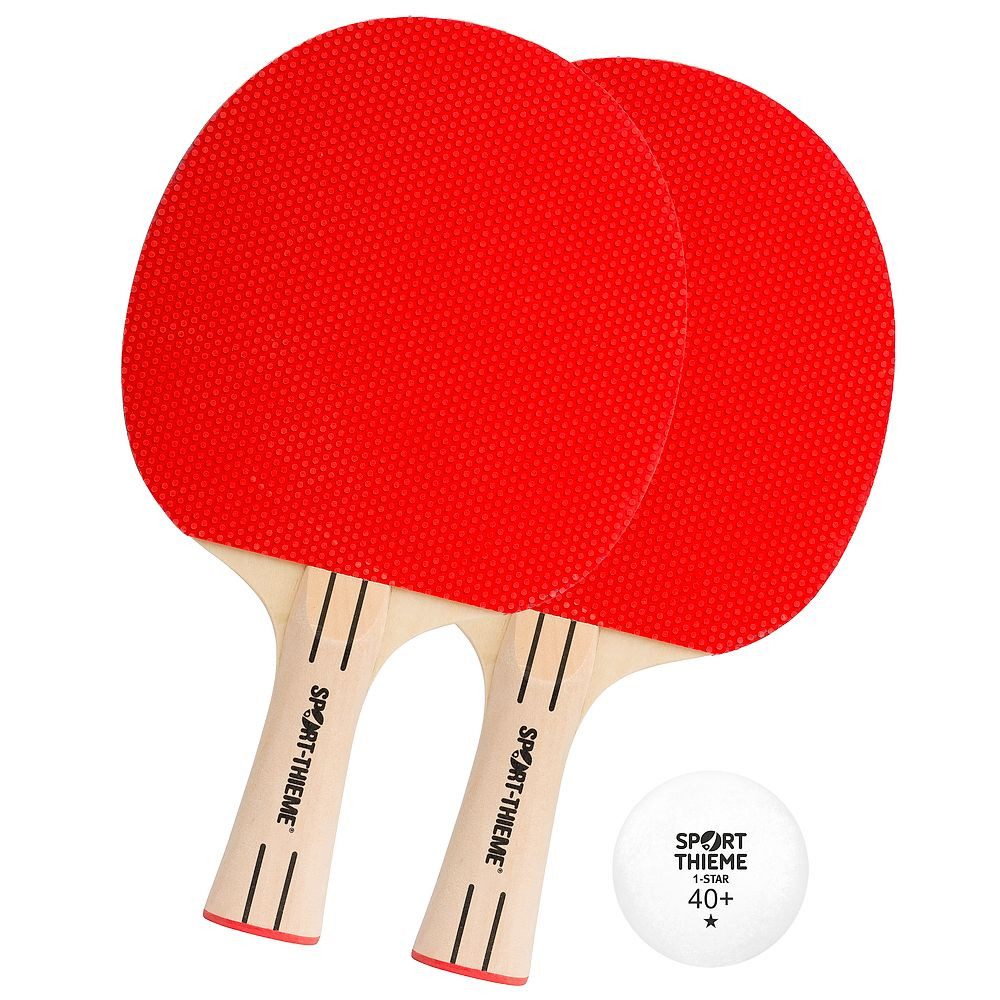 Sport-Thieme Tischtennisschläger Tischtennisschläger-Set Fun, Kontrollierter Ballwechsel für Anfänger und Fortgeschrittene