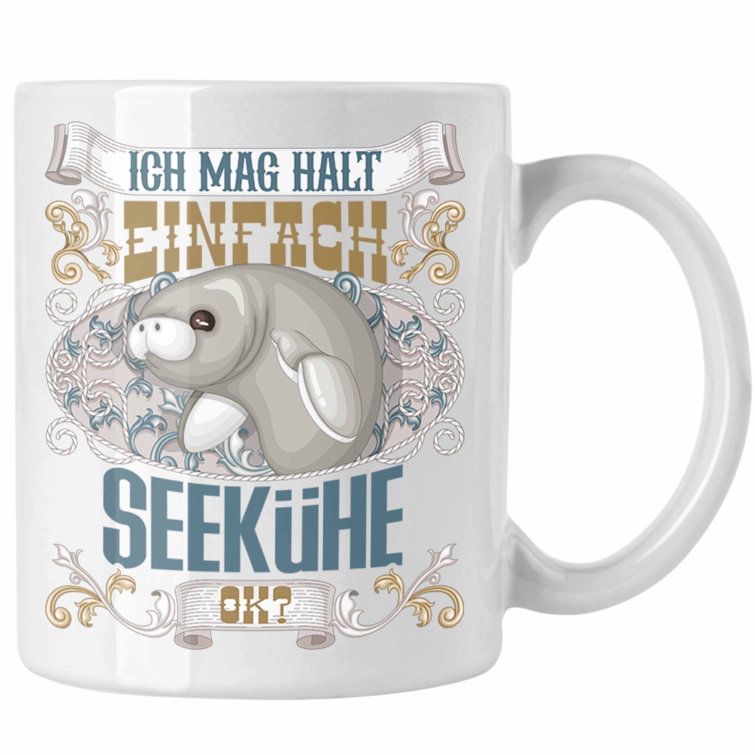 Seekühe für Ich Ok? Liebh Tasse Tasse Trendation Seekühe Geschenkidee Einfach Weiss Mag Halt