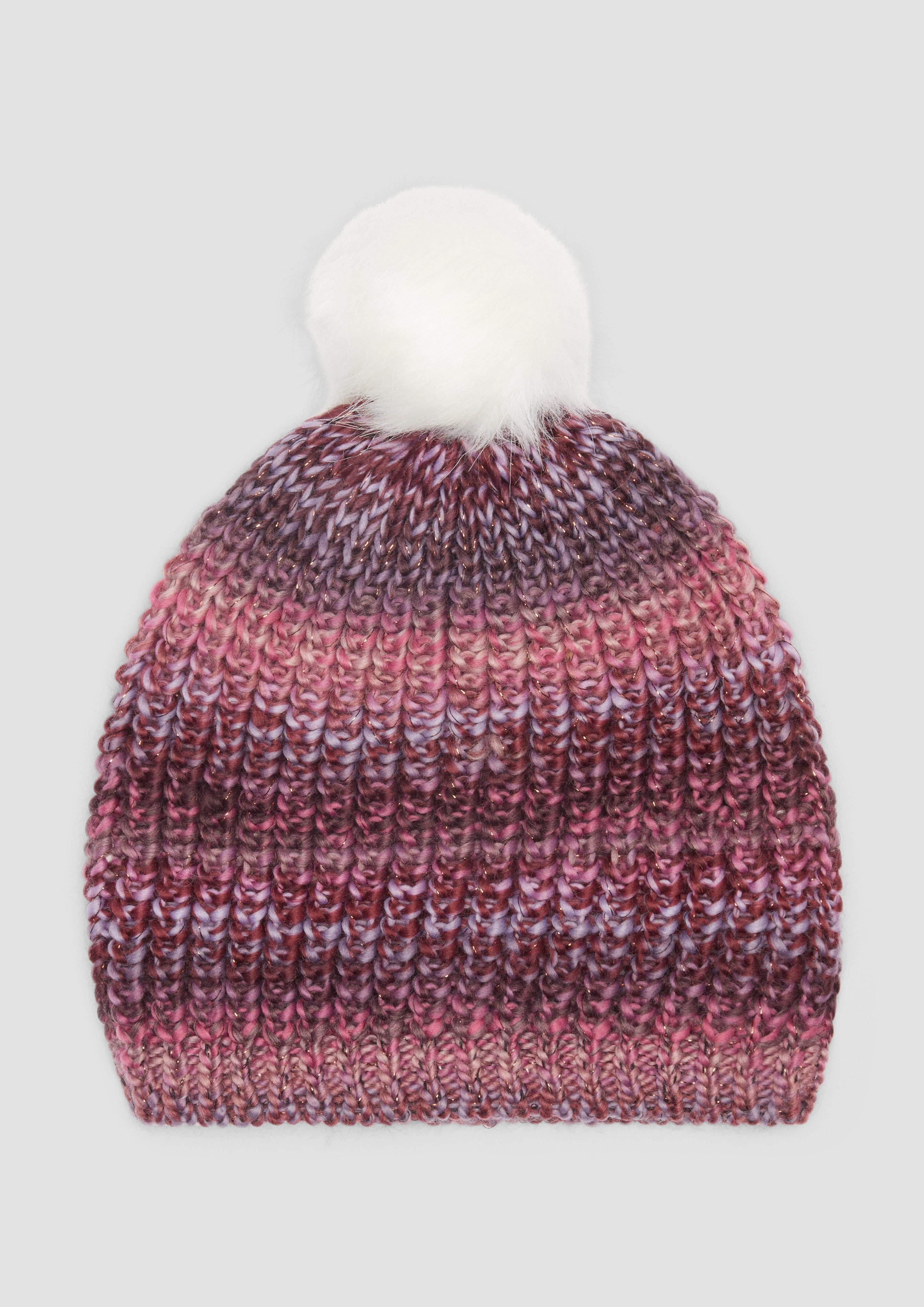 Strickmütze Strickmütze mit Fleece-Einsatz und Glitzergarn