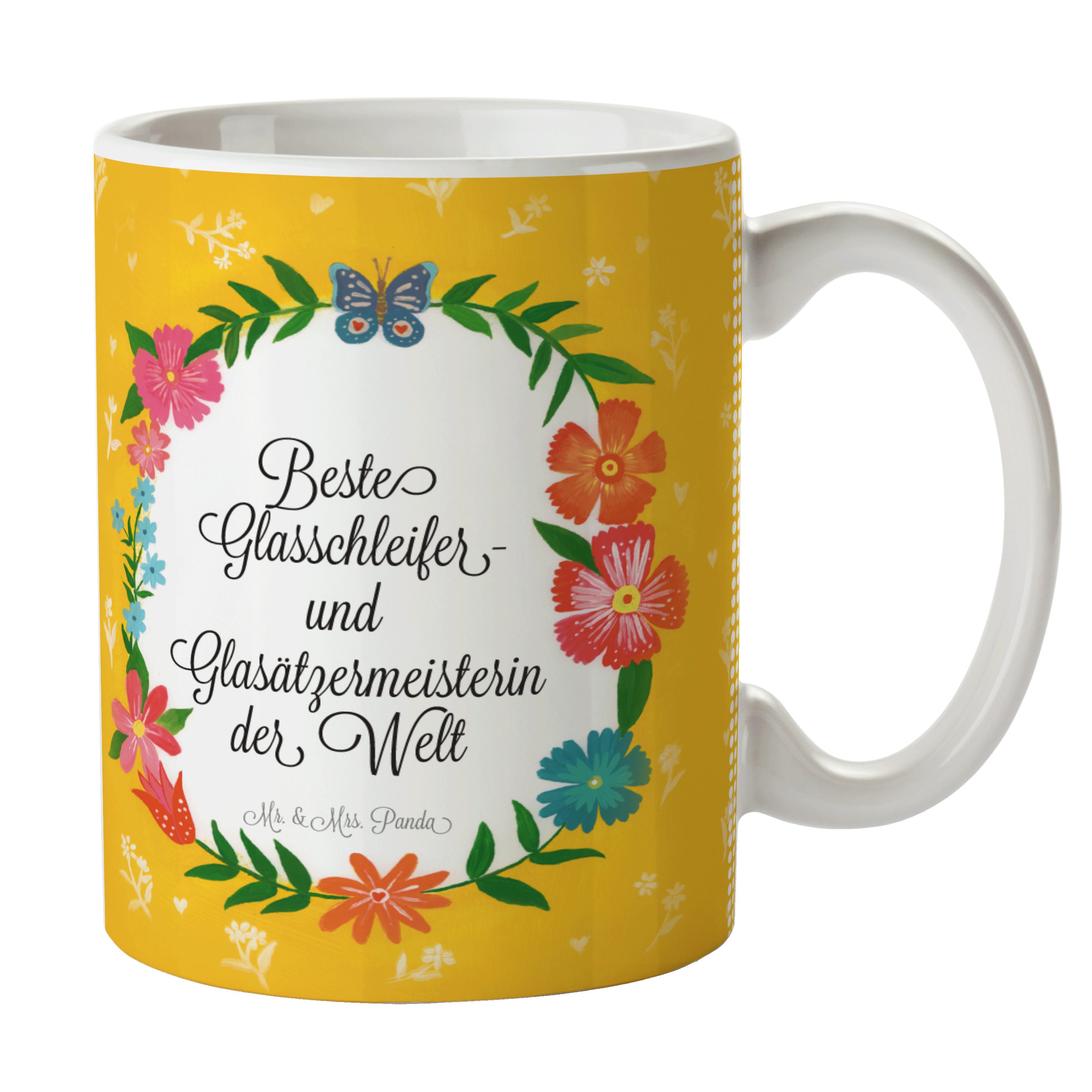 Mr. & Mrs. Panda Tasse Glasschleifer- und Glasätzermeisterin - Geschenk, Bachelor, Becher, S, Keramik