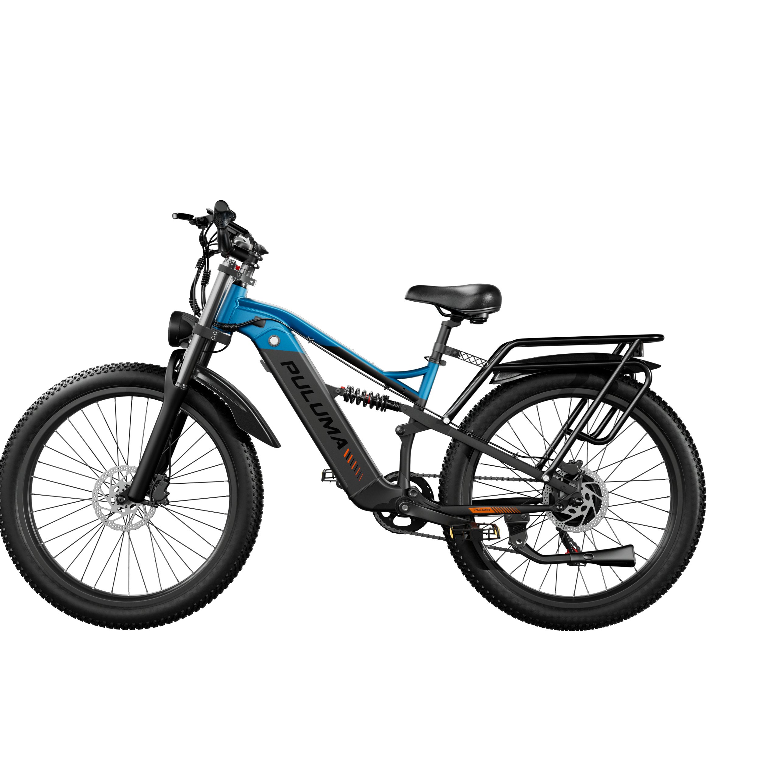 PixelPilot E-Bike Cityrad 26 Zoll Fully Fatbike 20Ah Akku, Shimano 7-Gang, DNM Dämpfung, 7 Gang