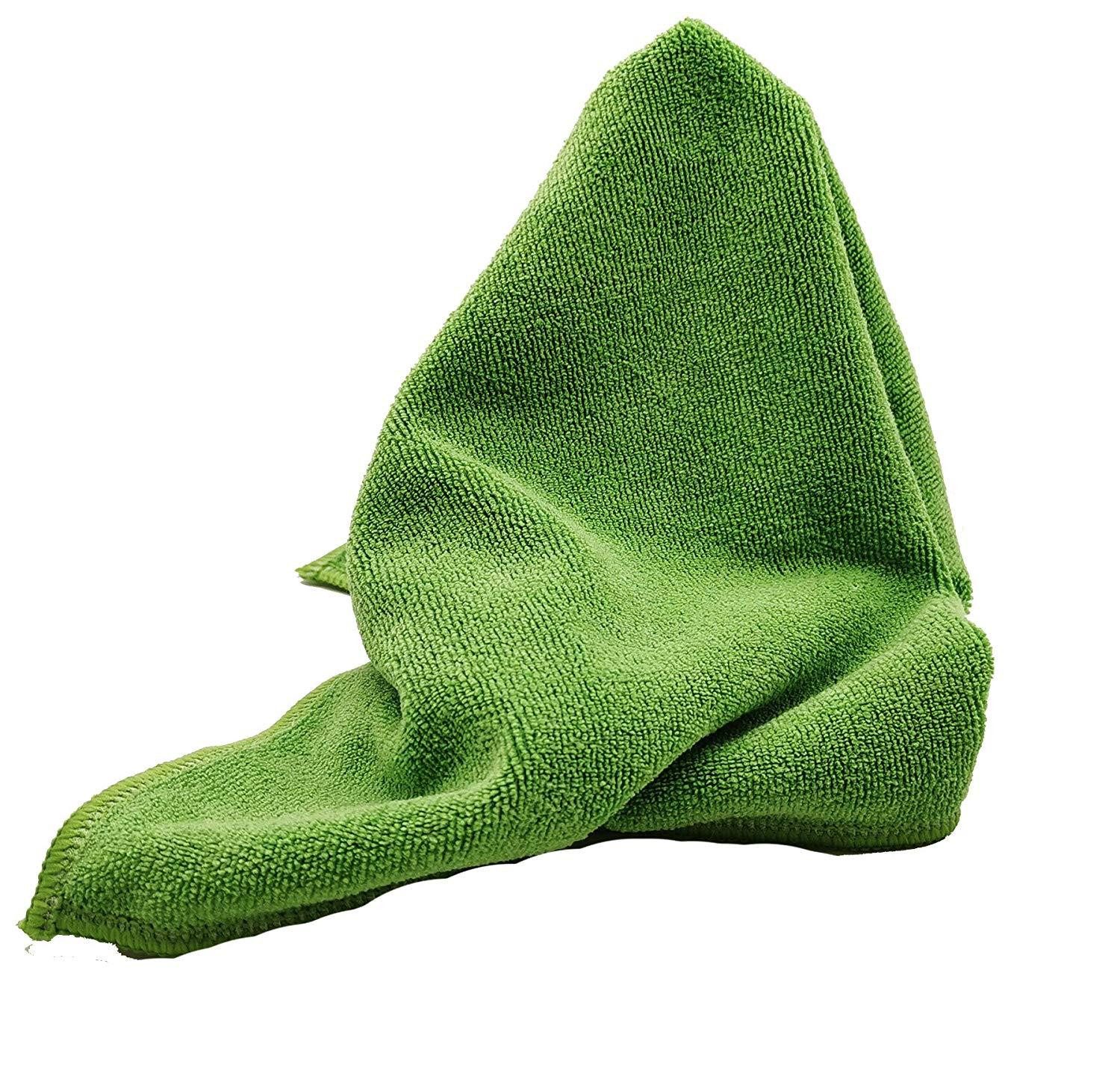 Riyashop Haushaltshobel 10 x hochwertigen Profi-Microfasertuch Universal Reinigungstuch Grün