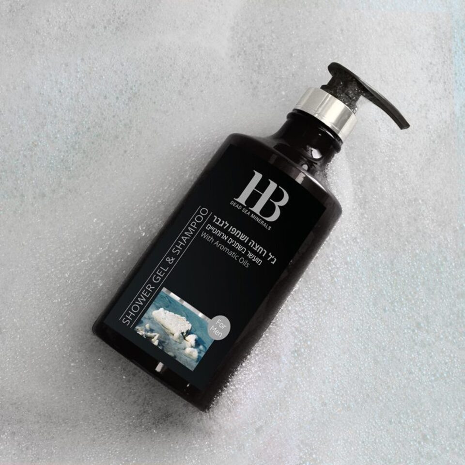 H.B. Dead Sea Minerals Duschgel Health&Beauty Männer Duschgel & Shampoo Totes Meer 780 ml, Mit Totes-Meer-Mineralien, Aloe Vera & Kamille, Arganöl & Sheabutter