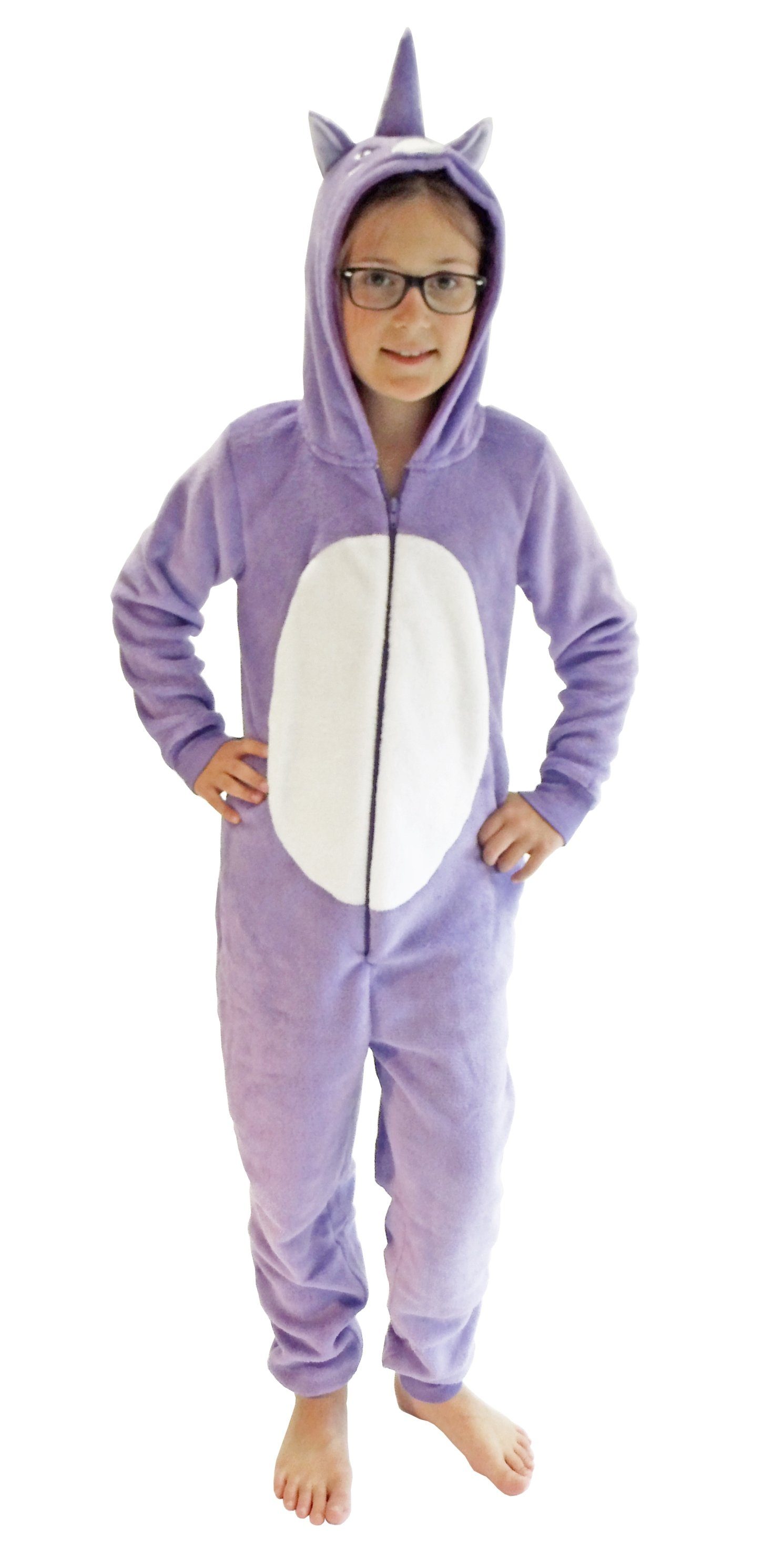 Normann Pyjama Mädchen Jumpsuit Overall Onesie Schlafanzug in niedlichen Tier Motiv