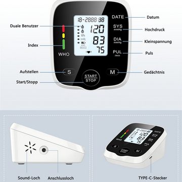 Dedom Oberarm-Blutdruckmessgerät Blutdruckmessgeräte,Elektronisches Arm-Blutdruckmessgerät, Überwachung des Blutdrucks