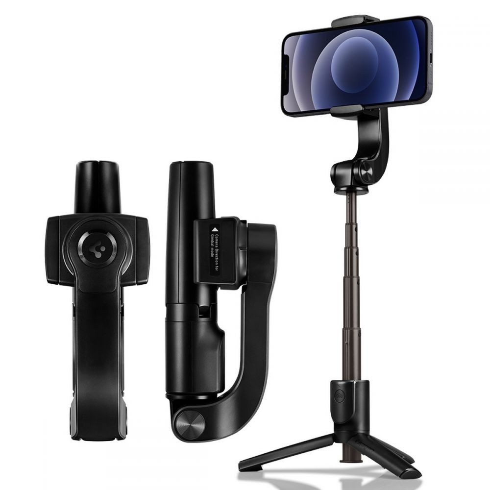 Spigen Bildstabilisator Selfiestange Tischstativ Gimbal (3in1, Bildstabilisierung, Bluetooth, 220 g)