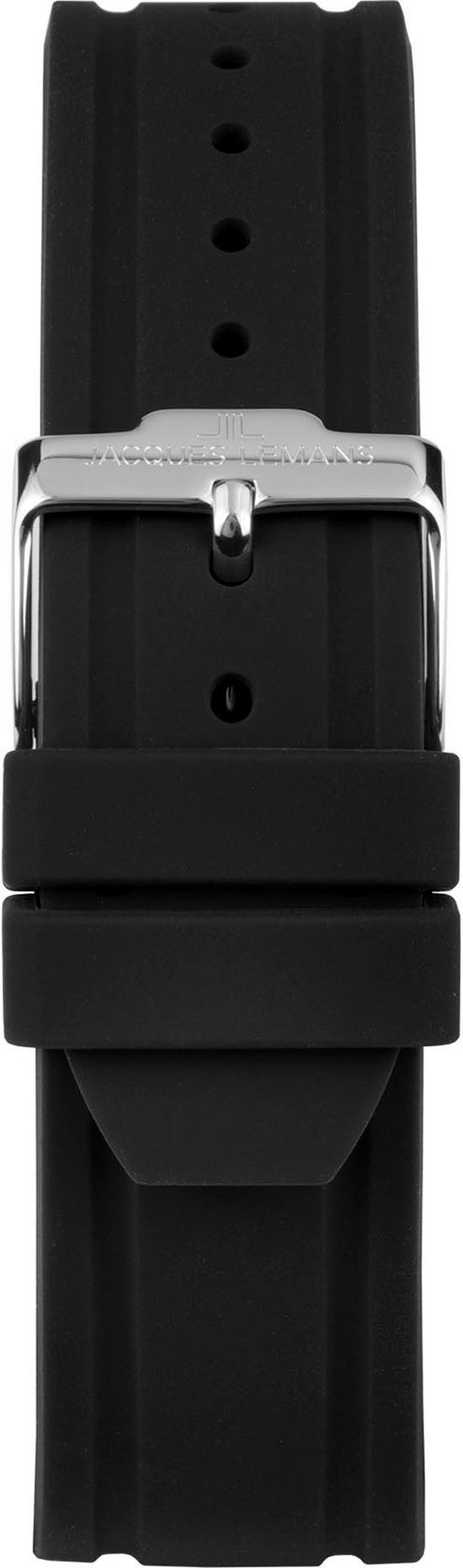 Jacques Lemans Kineticuhr Hybromatic 1-2170A, Armbanduhr, Herrenuhr, Silikonarmband, analog, Tag