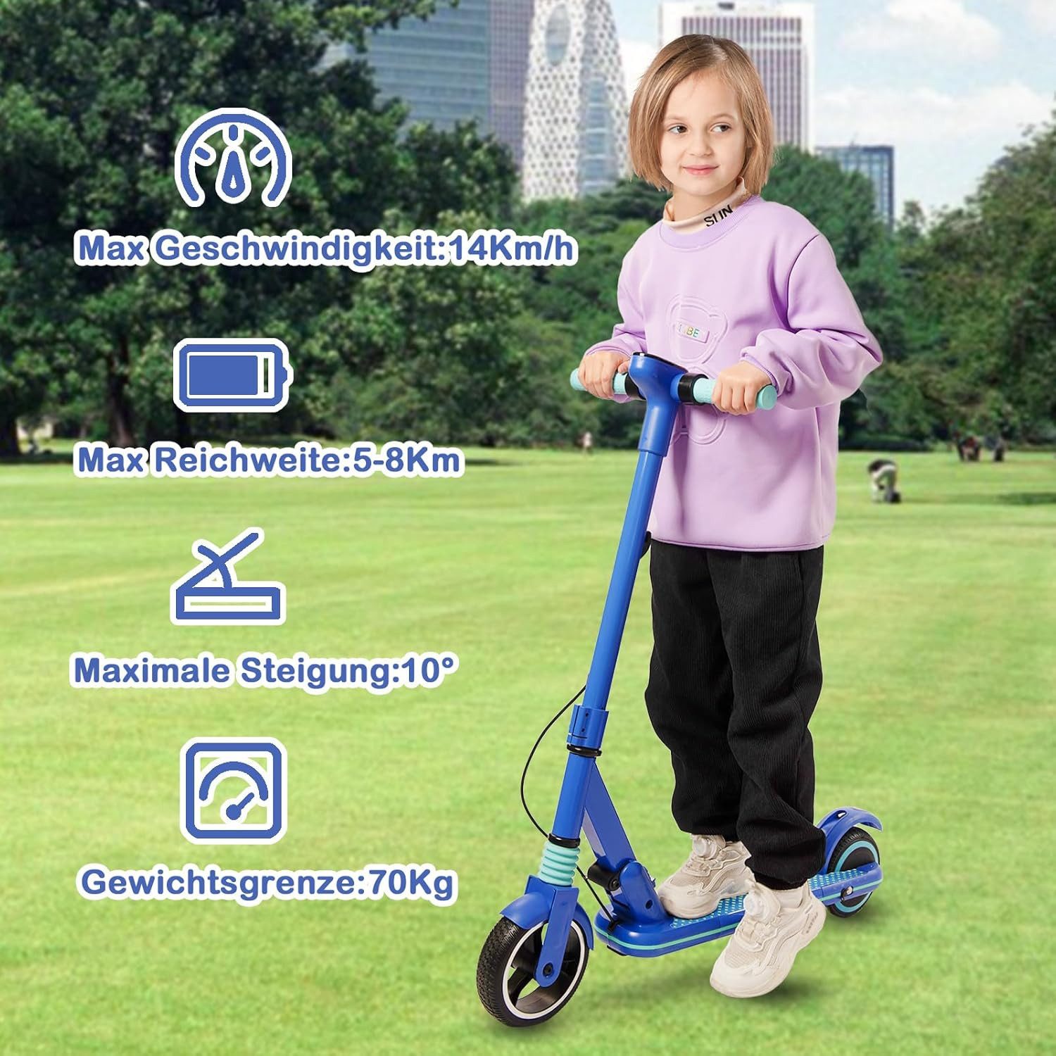 DOTMALL Elektro-Kinderroller S3 mit LED-Anzeige, Faltbarer,Geschenk günstig online kaufen