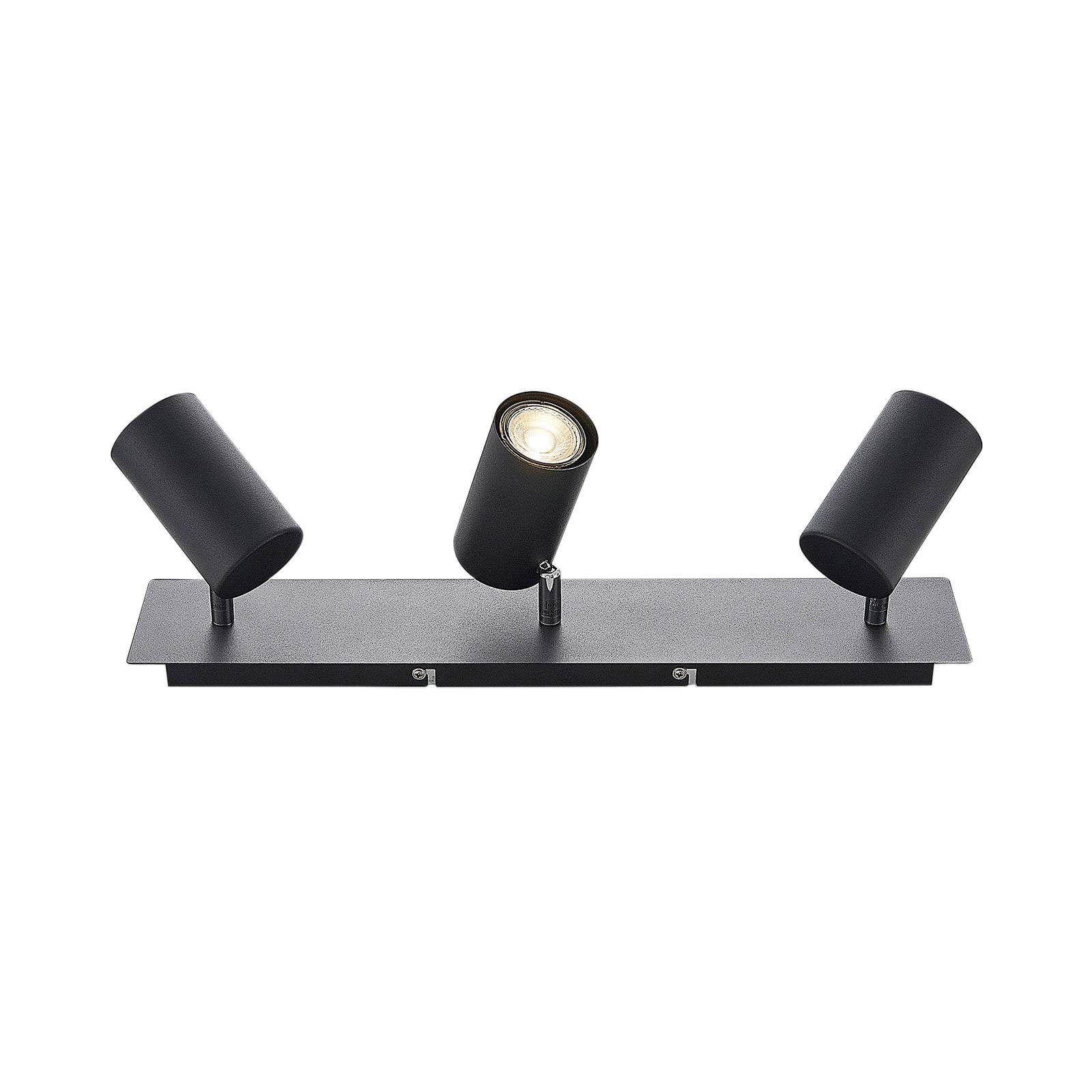 Lindby Deckenstrahler Joffrey, Metall, Schwarz IP20, 3 x 10 W LED