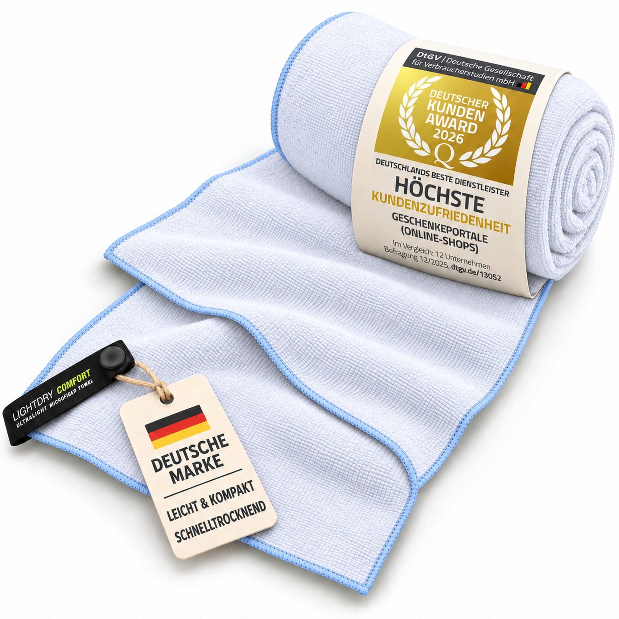 LightDry Reisehandtuch LightDry Reisehandtuch – Leichtes Mikrofaser-Sport und Strandhandtuch, Sport, Strand & Badehandtuch von LightDry