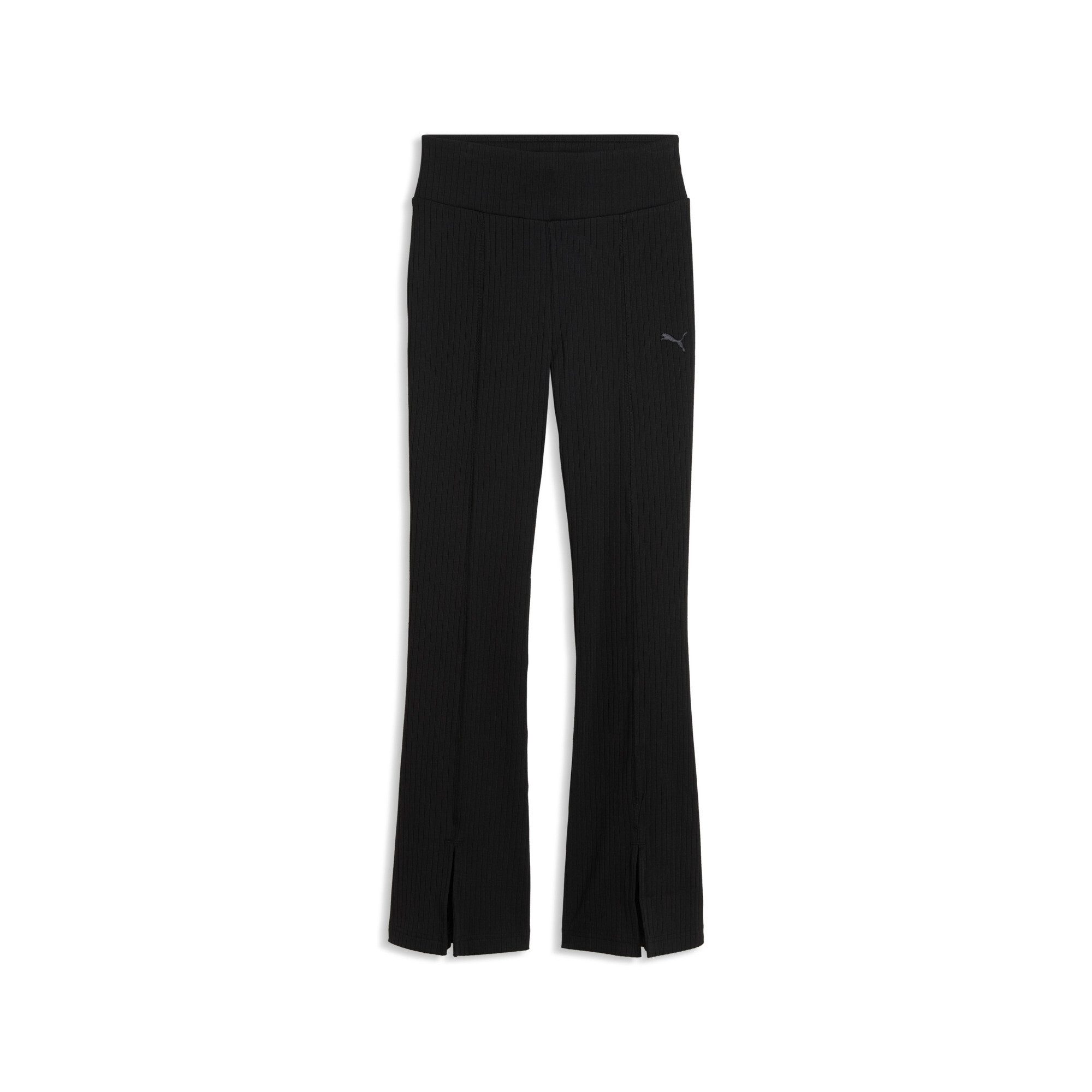 PUMA Leggings HER RIB FLARED LEGGINGS mit hoher Leibhöhe, unifarben, sportlicher Stil, schmale Passform