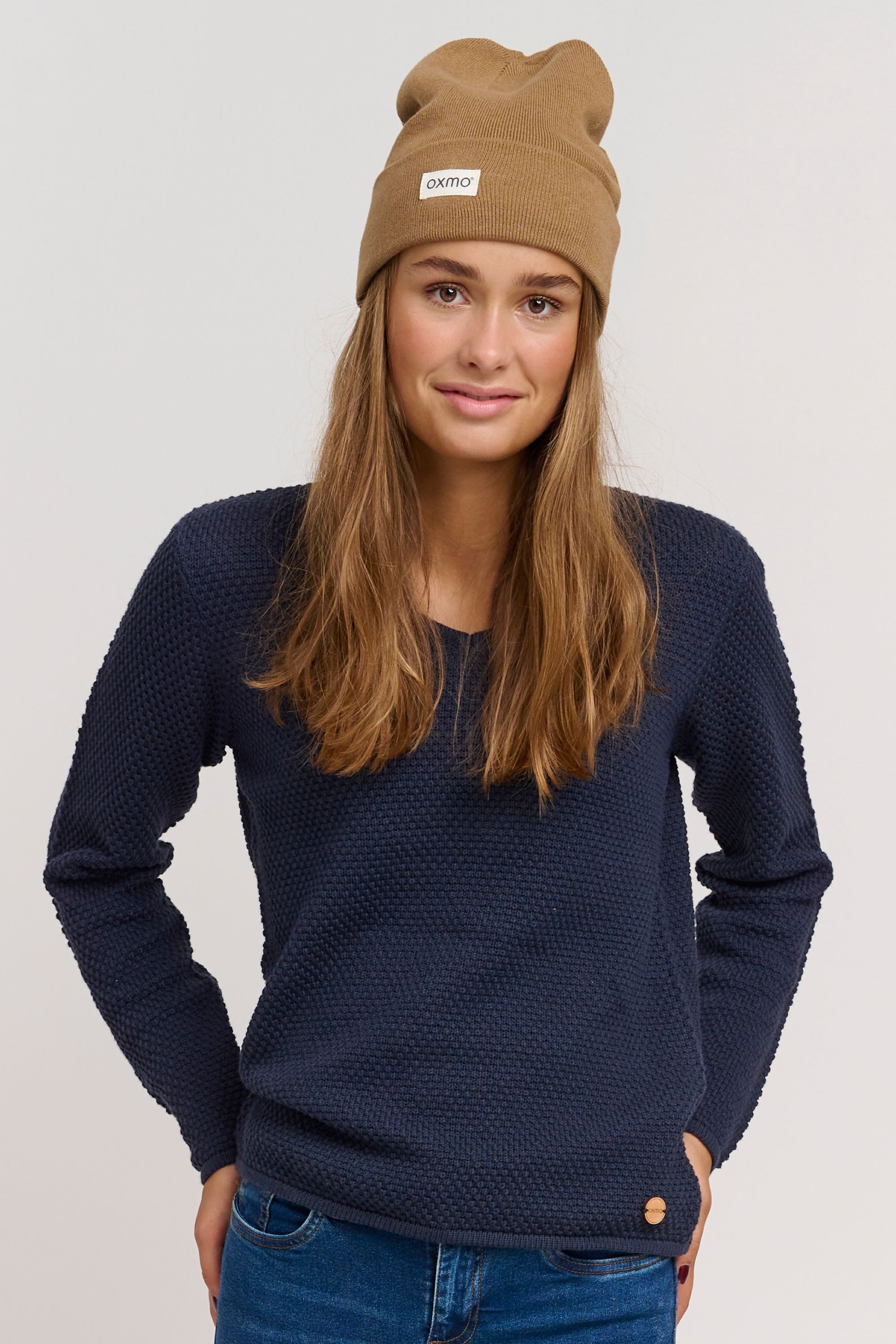 OXMO Beanie OXBiene Strickmütze mit Logobadge günstig online kaufen