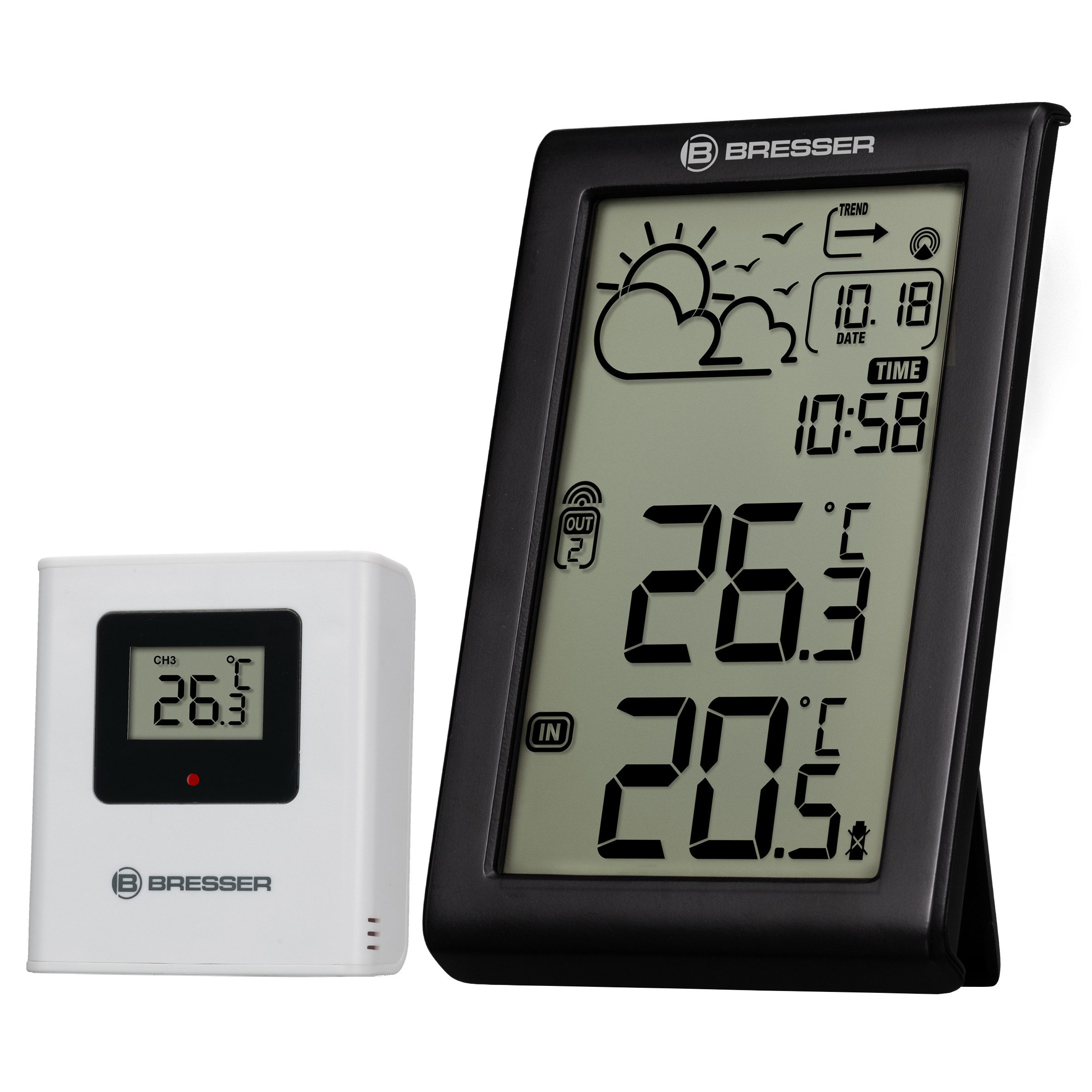 Wetterstation BRESSER Wetterstation Meteo Temp W mit DCF-Funksignal
