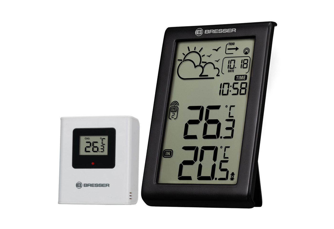 BRESSER BRESSER Wetterstation Meteo Temp W mit DCF-Funksignal Wetterstation