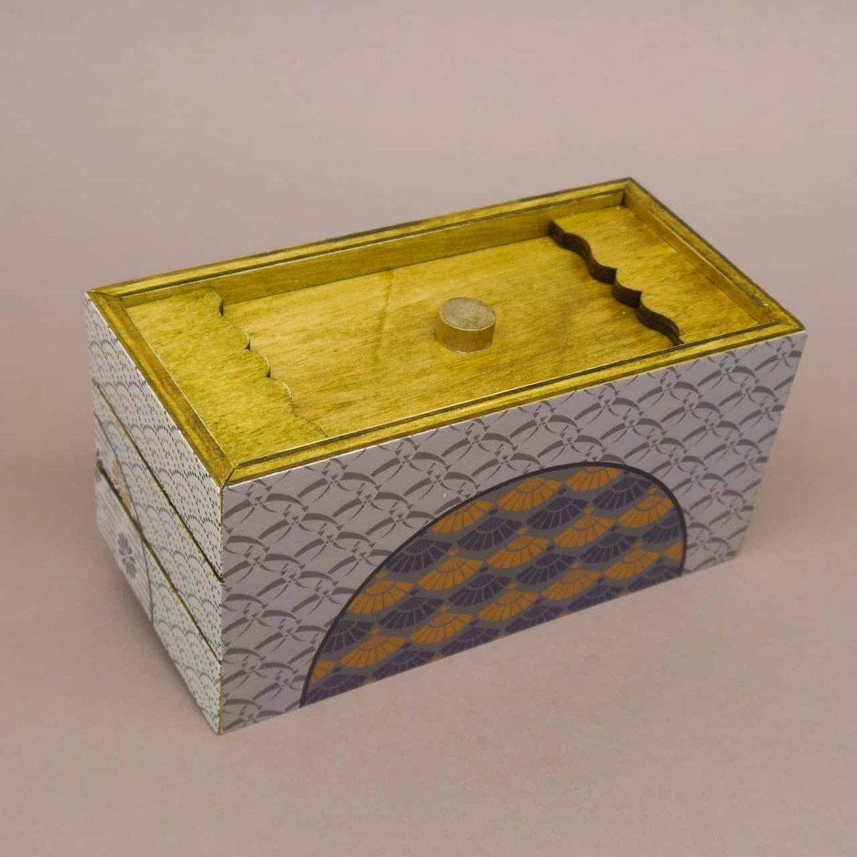 Philos Spiel SECRET BOX SPRING - tolle Knobelbox, Rätselverpackung, Holzpuzzle