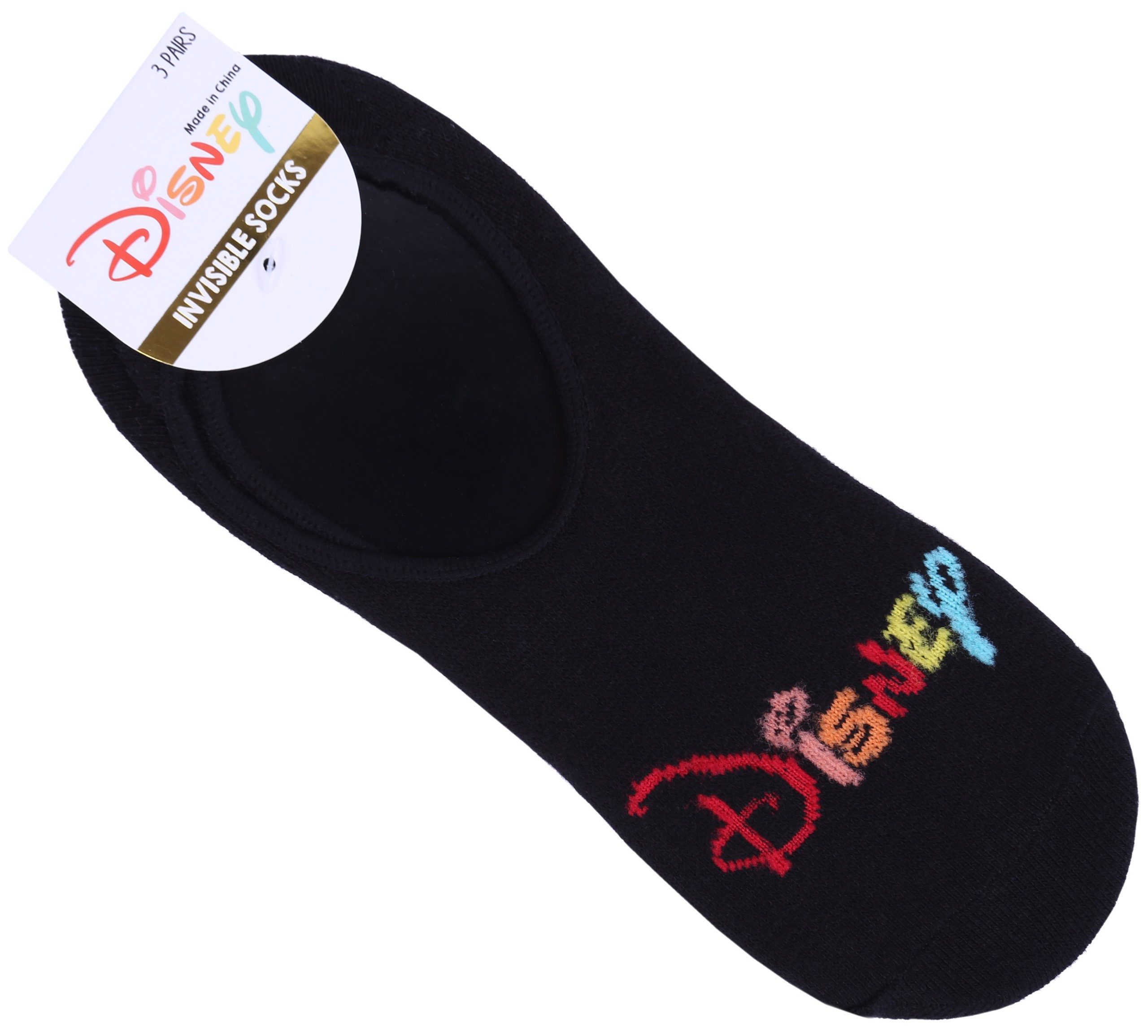 Disney Haussocken 3x schwarz-graue Socken, Füßlinge DISNEY 37-42 EU