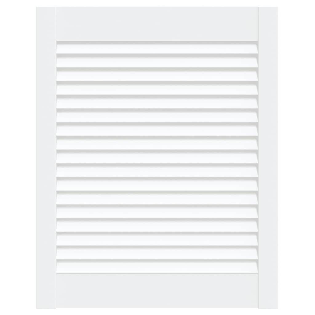 vidaXL Schranktür Schranktür Lamellen-Design Weiß 61,5x49,4 cm Massivholz Kiefer (1 St)