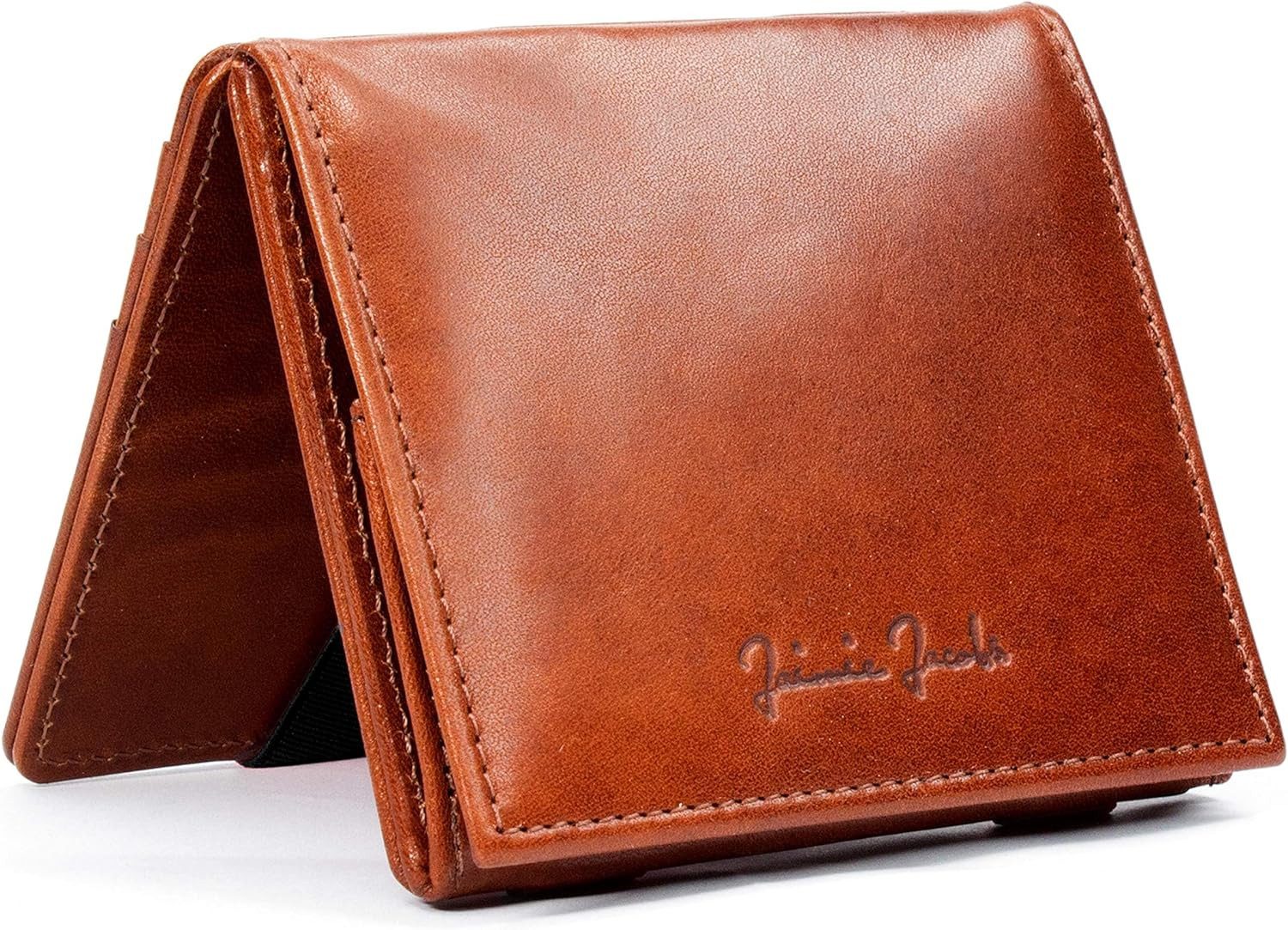 Jaimie Jacobs Geldbörse (Herren Groß Vintage Leder Geldbörse, Herren Portemonnaie mit RFID Schutz), Flap Boy - Das Original Magic Wallet mit Kleingeldfach Herren echtes