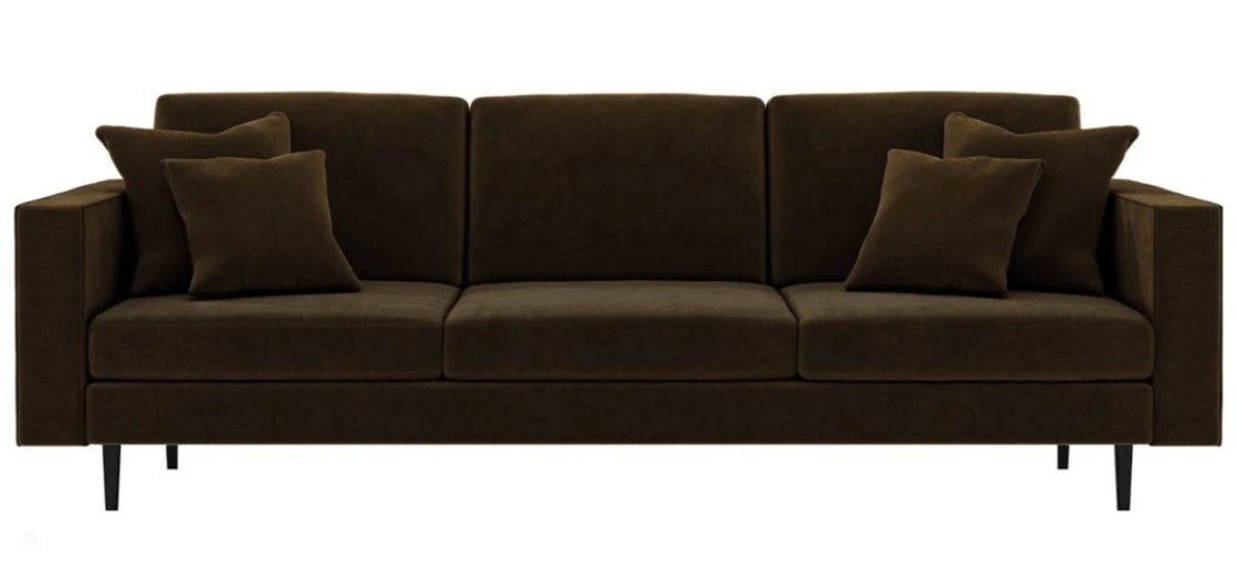 JVmoebel Sofa Braun Viersitzer Sofa Stoff Wohnzimmer Design Couch, Made in Europe