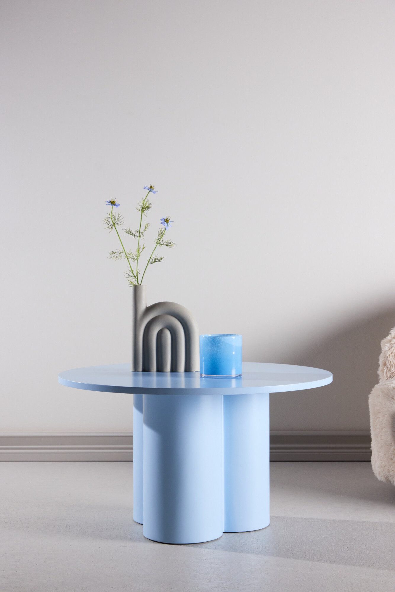 Venture Home Couchtisch Olivia, runder Couchtisch, modern & elegant, Ø 80 cm, Sofatisch, MDF, rund, sanft geformt, anspruchsvoll, klar