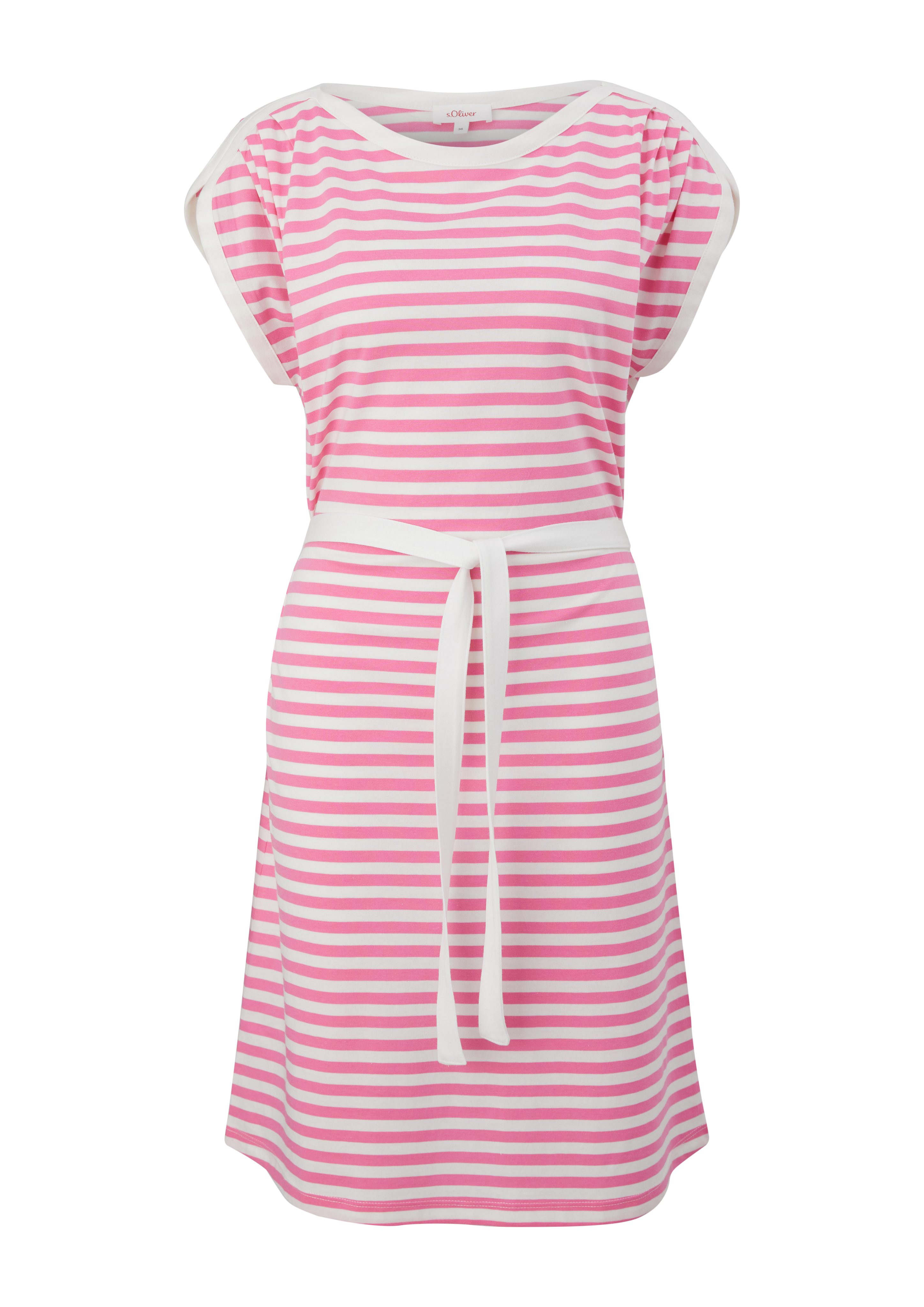 s.Oliver Minikleid Raffung Modalmix pink aus Kleid