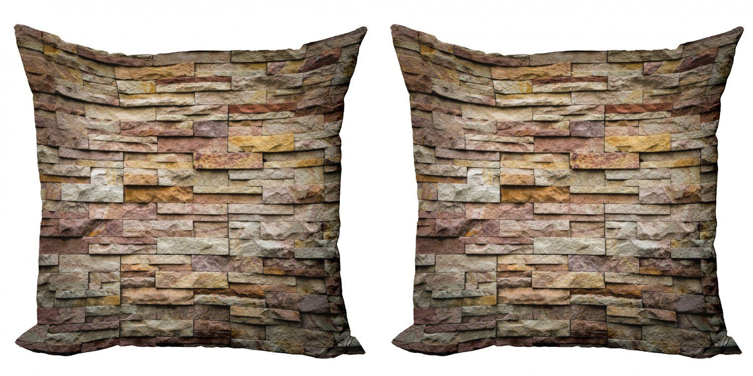 Kissenbezüge Modern Accent Doppelseitiger Digitaldruck, Abakuhaus (2 Stück), Marmor Städtische Brick Slate Wand