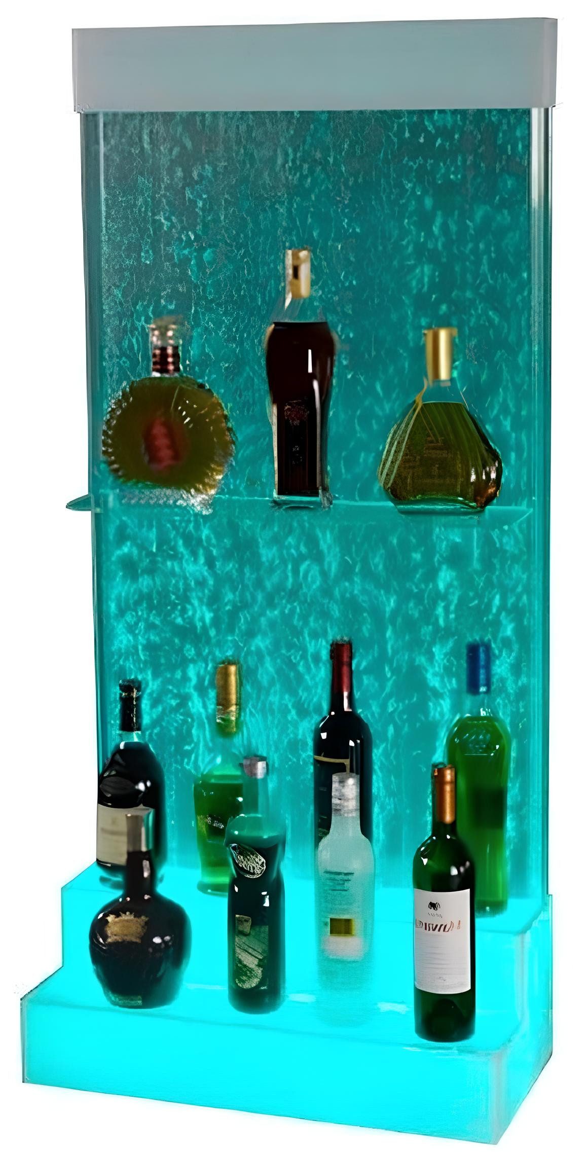 Xlmoebel Barschrank Designer Regal mit LED-Beleuchtung und Wasserwand-Design (Led Bar) Hergestellt in Europa