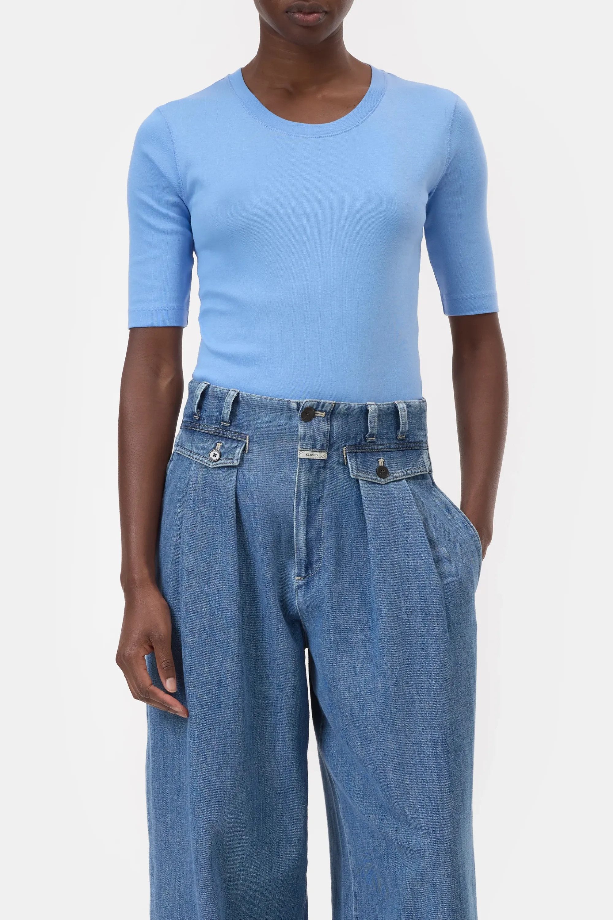 CLOSED Rundhalsshirt Basic T-Shirt - Slim Fit