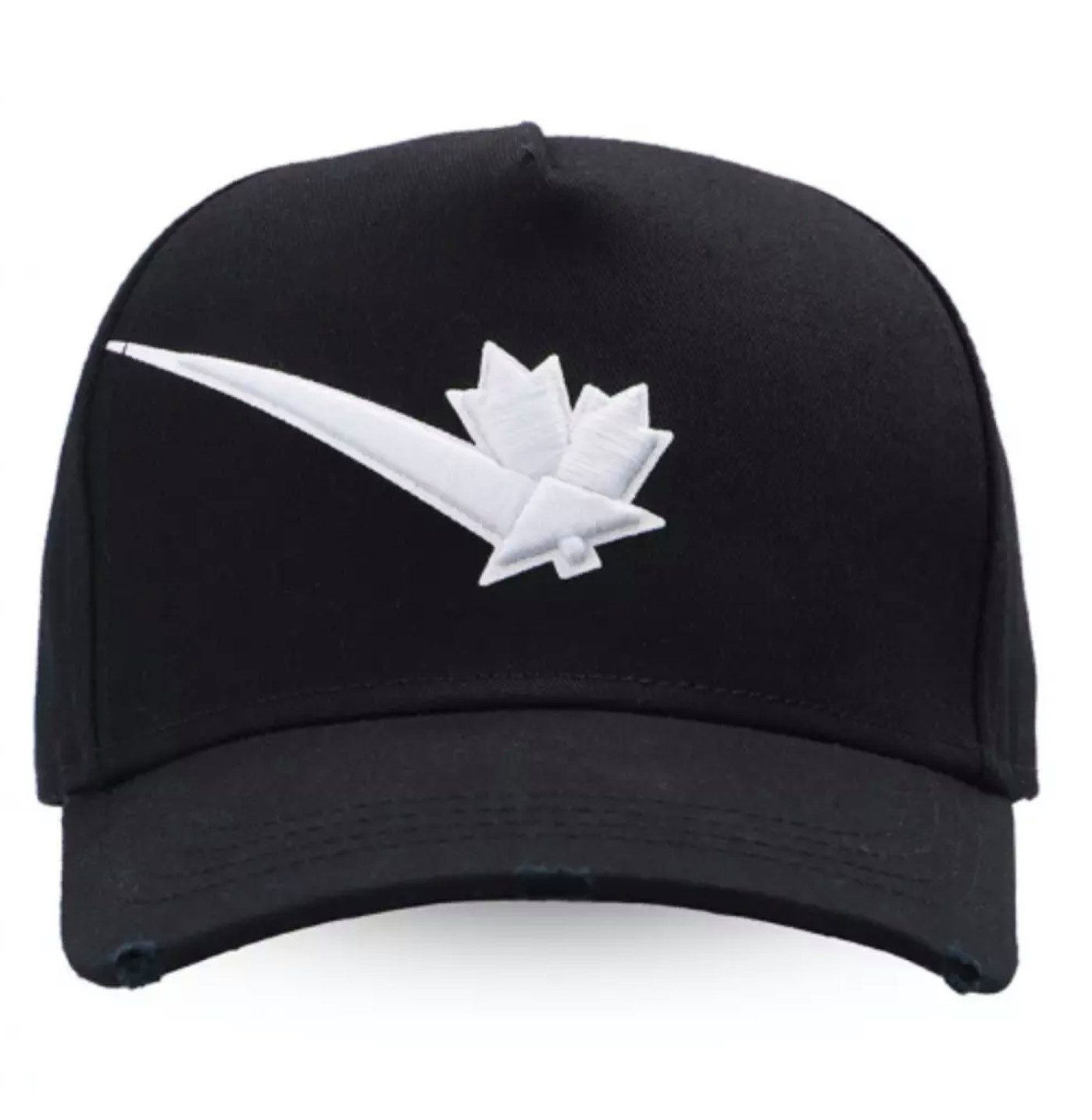 Dsquared2 Baseball Cap Basebalkappe Icon Mapple Logo Baseballcap Kappe Mütze Hat Cap Hut gebogener Schirm, distressed Finish,Verstellbarer Riemen