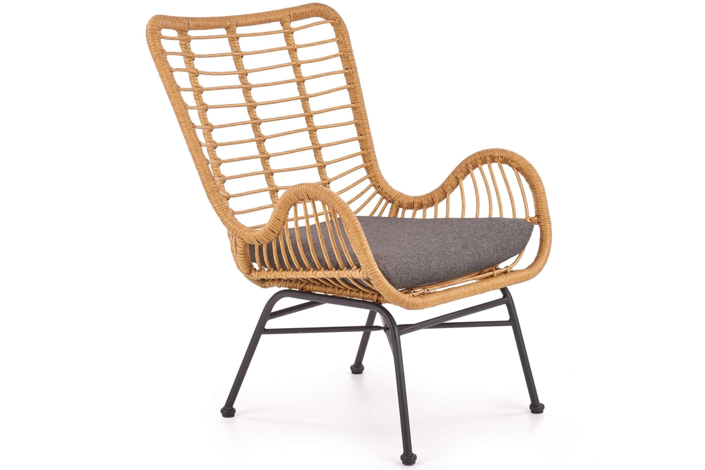 KONSIMO® Gartensessel Gartensessel ABLA, Kissen inklusive,Polyrattan,mit Auflage