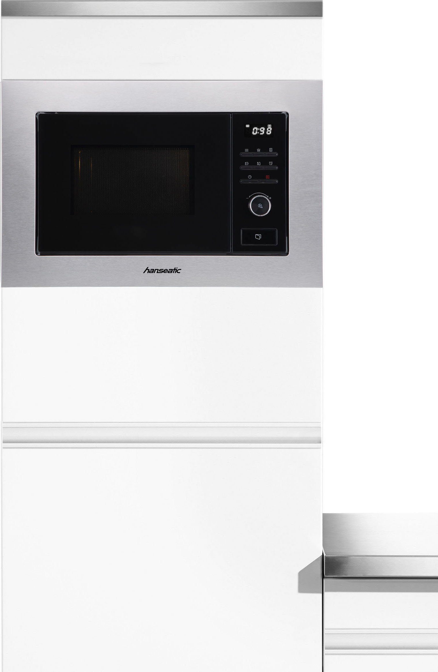 Hanseatic Einbau-Mikrowelle AG820B3AT-P0CE40, Grill, Mikrowelle, 20 l