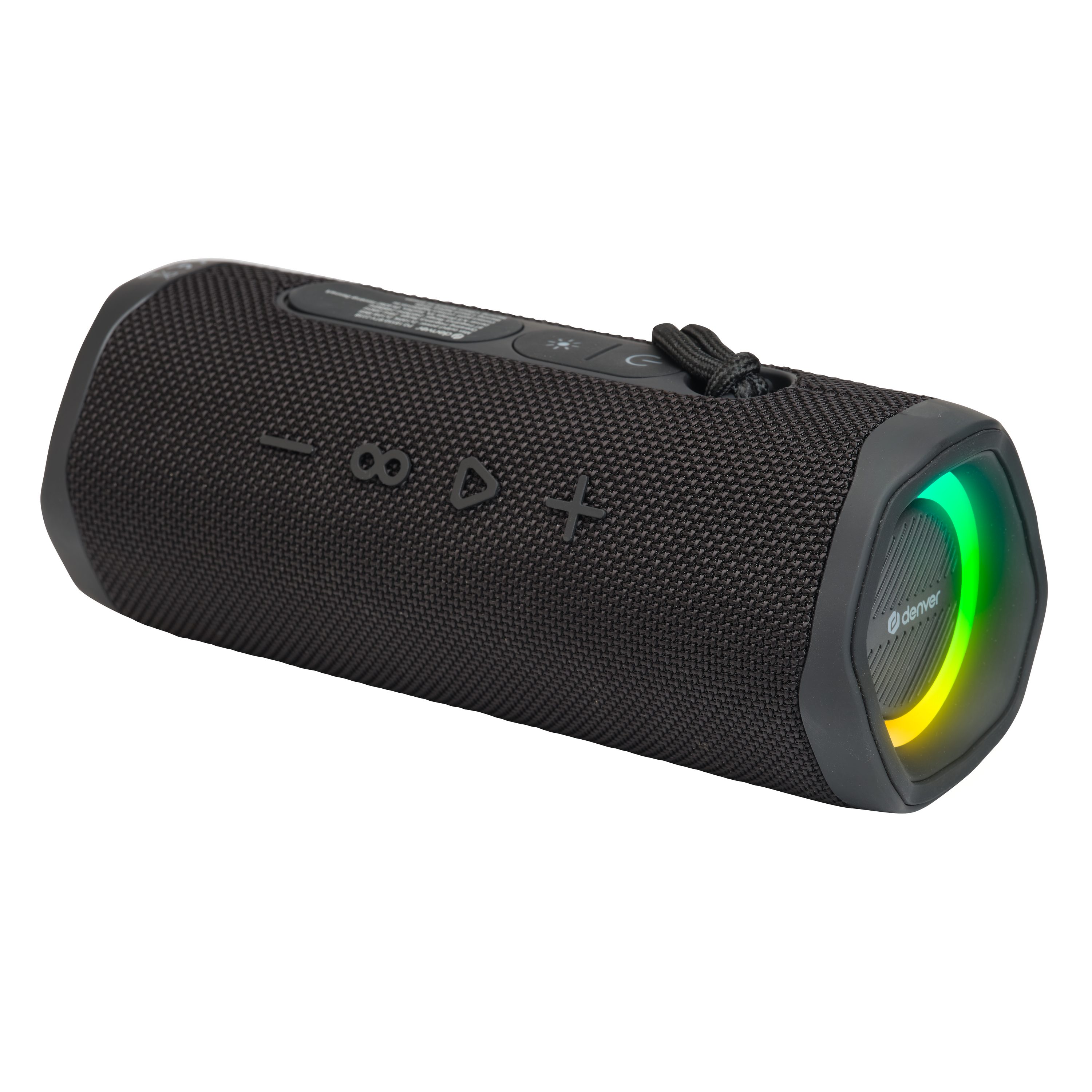 Denver BTV-223B Bluetooth-Speaker (2 W, RGB-Lichteffekte, TWS-Funktion, Freisprechfunktion)