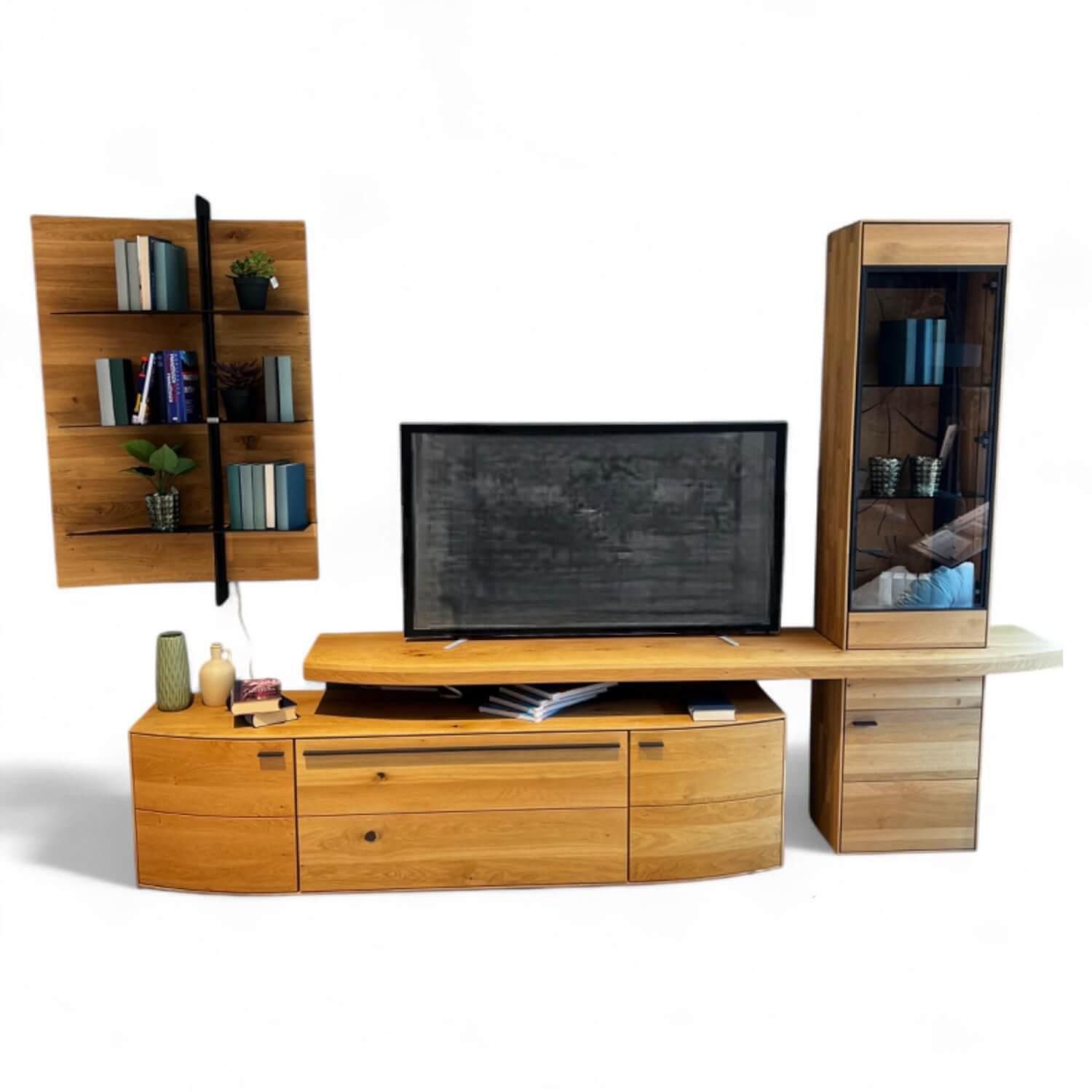 Musterring Anbauschrank Wohnwand Giulia Front Und Korpus Wildeiche Massiv Soft