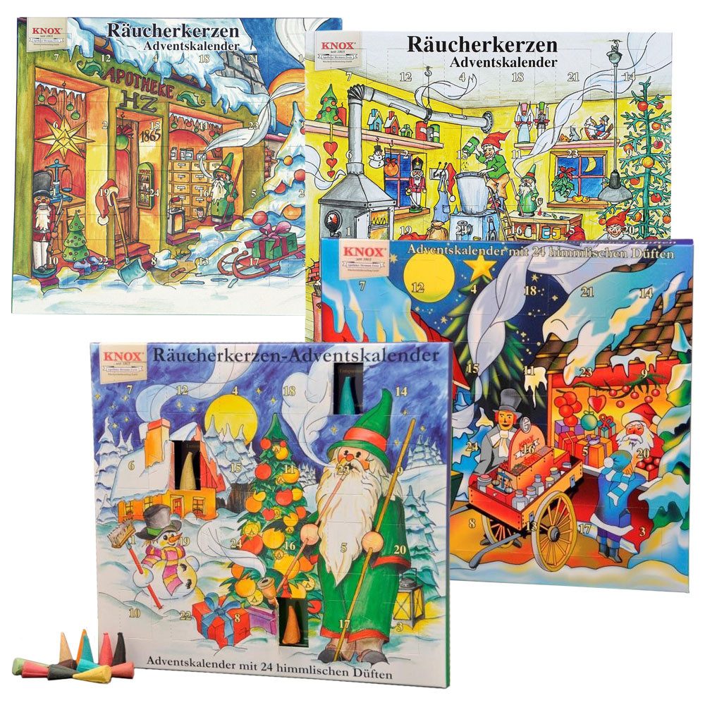KNOX Adventskalender KNOX Adventskalender mit 24 Räucherkerzen Räucherkerzenkalender