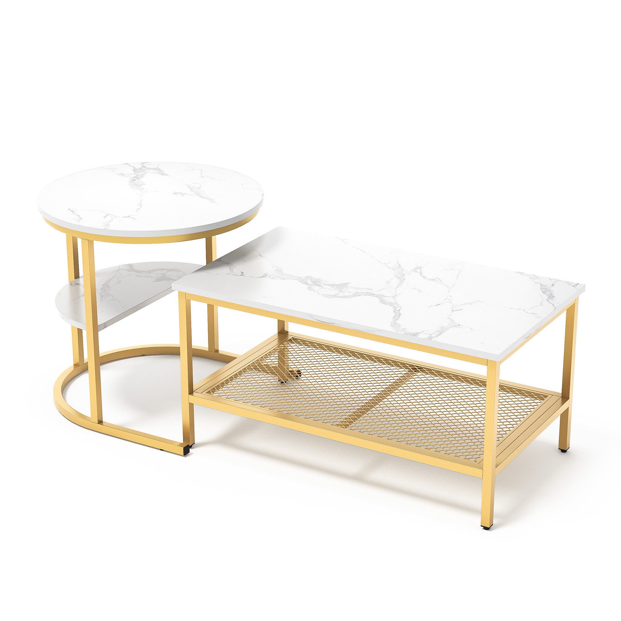 Furnishings Home Couchtisch rund Kaffeetisch Beistelltisch günstig online kaufen