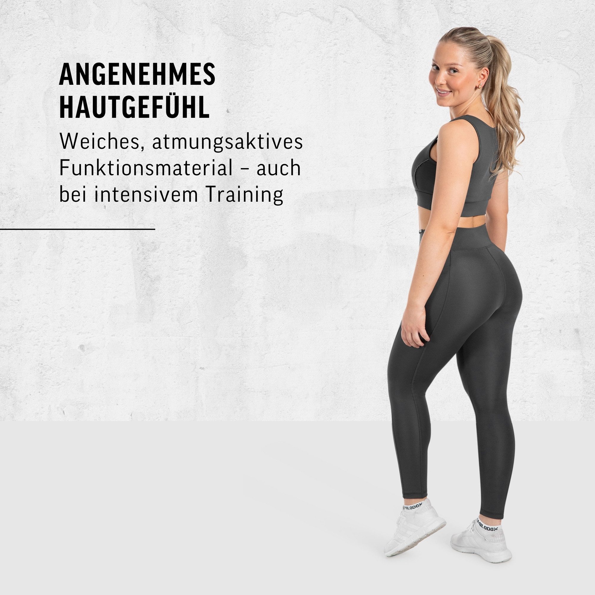 Smilodox Leggings SoftFeel Leticia, High Waist Yogahose mit seitlichen Taschen, Yoga atmungsaktiv, schnelltrocknend, 4-Wege-Stretch, Feuchtigkeitsabweisend