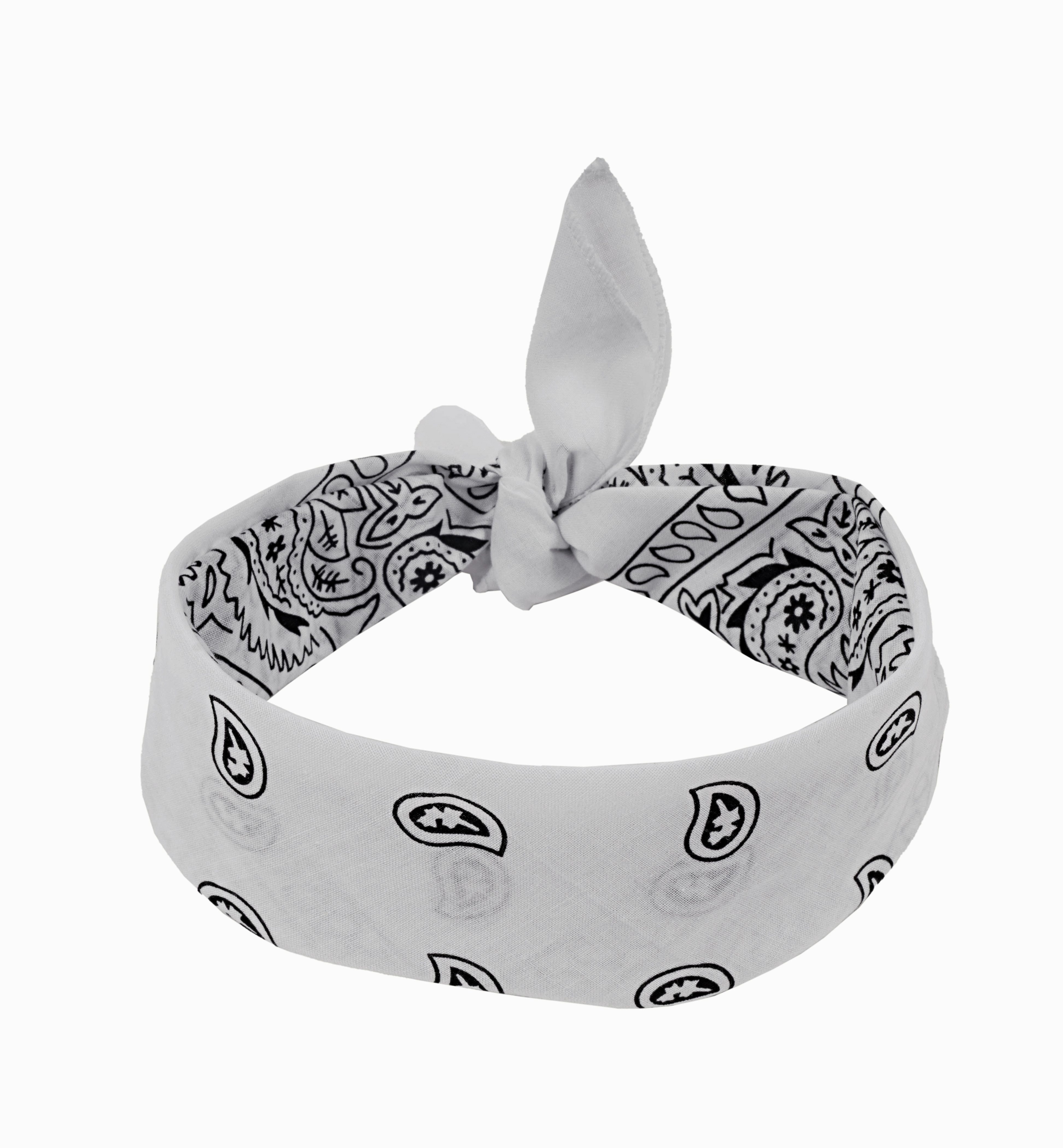 Modescout Stadler Multifunktionstuch Produktbeschreibung – Weißes Bandana Paisley - 2er-Pack, (Spar-Set, 2er Pack), Weich, atmungsaktiv und hautfreundlich