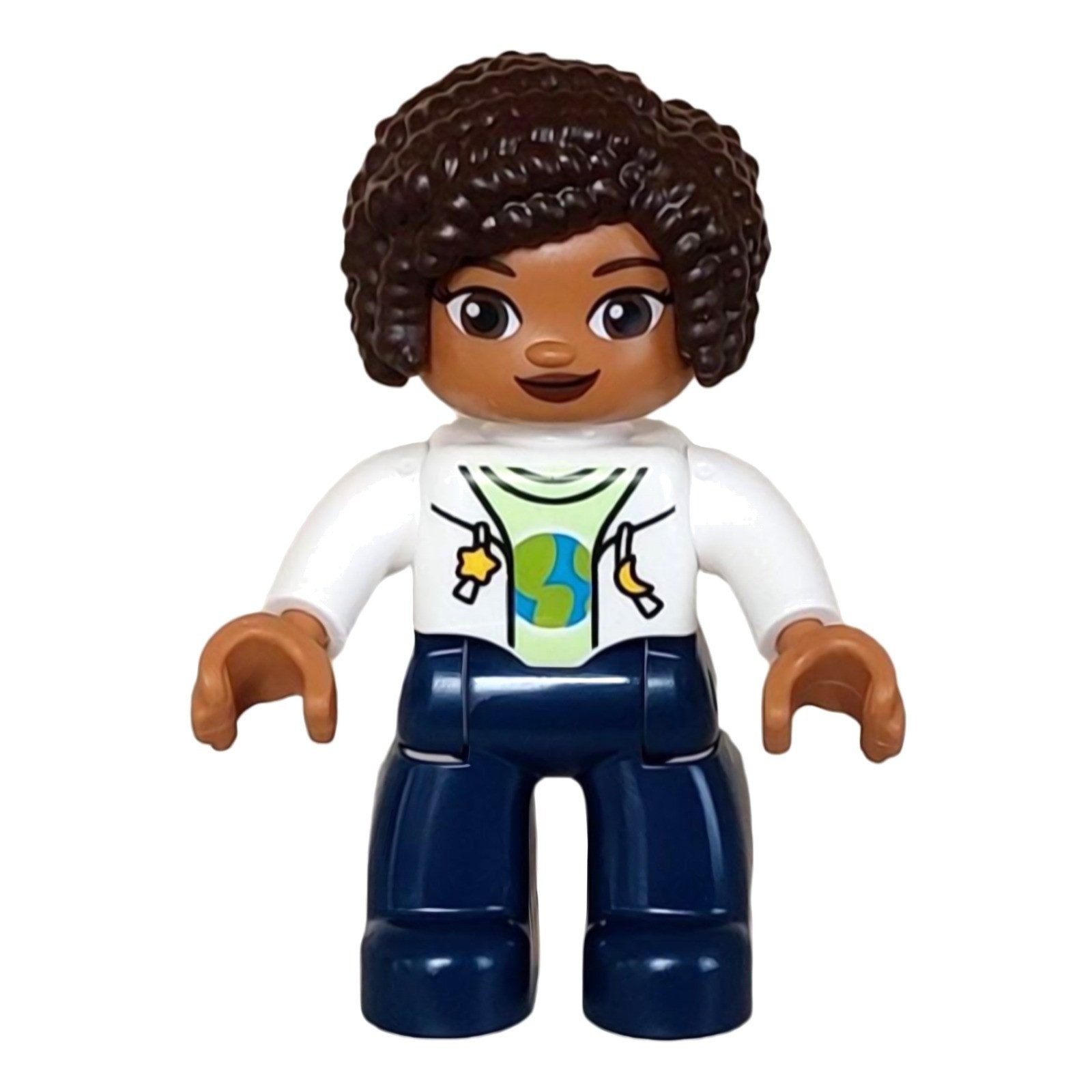 LEGO® LEGO Minifigur Duplo Figure Lego Ville, Female, Dark Blue (47394pb350) Spielbausteine