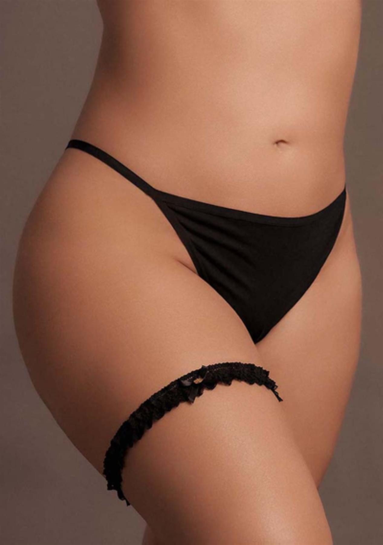 Strapsgürtel Le Désir by Shots - Noel - Elastic Lace Garter with Golden Details -