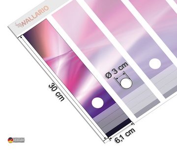 Wallario Etiketten Abstrakte Formen und Linien in pink lila, Ordnerrücken-Sticker in verschiedenen Ausführungen