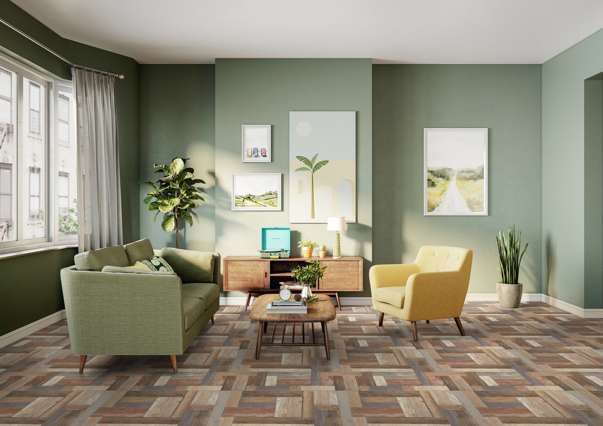 Internethandel Pfordt Vinylboden PVC CV Bodenbelag Holz Pine Trend Mehrfarbig 2 Meter breite