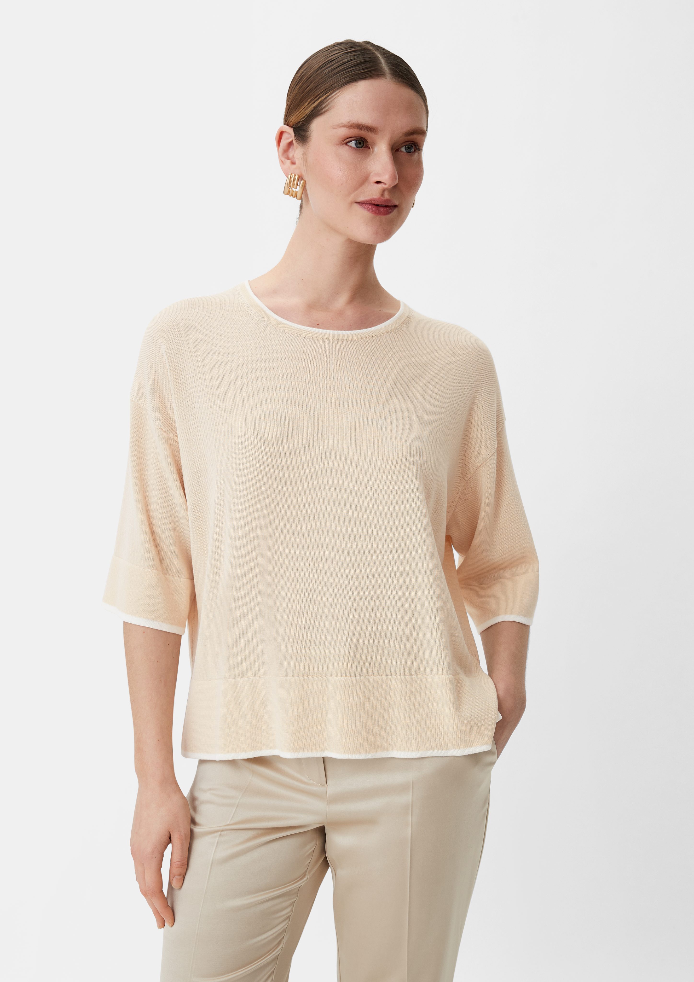 Comma Pullover Donna In Viscosa, Dolcevita Con Maniche A Pipistrello 3/4, Vestibilità Slim, Colore E Taglia A Scelta - 4