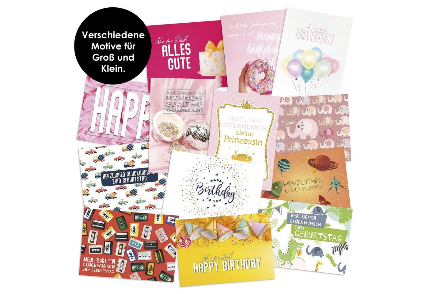 Thumbnail - OfficeTree Postkarte OfficeTree Postkarten Set Geburtstag Deutsch (wp)