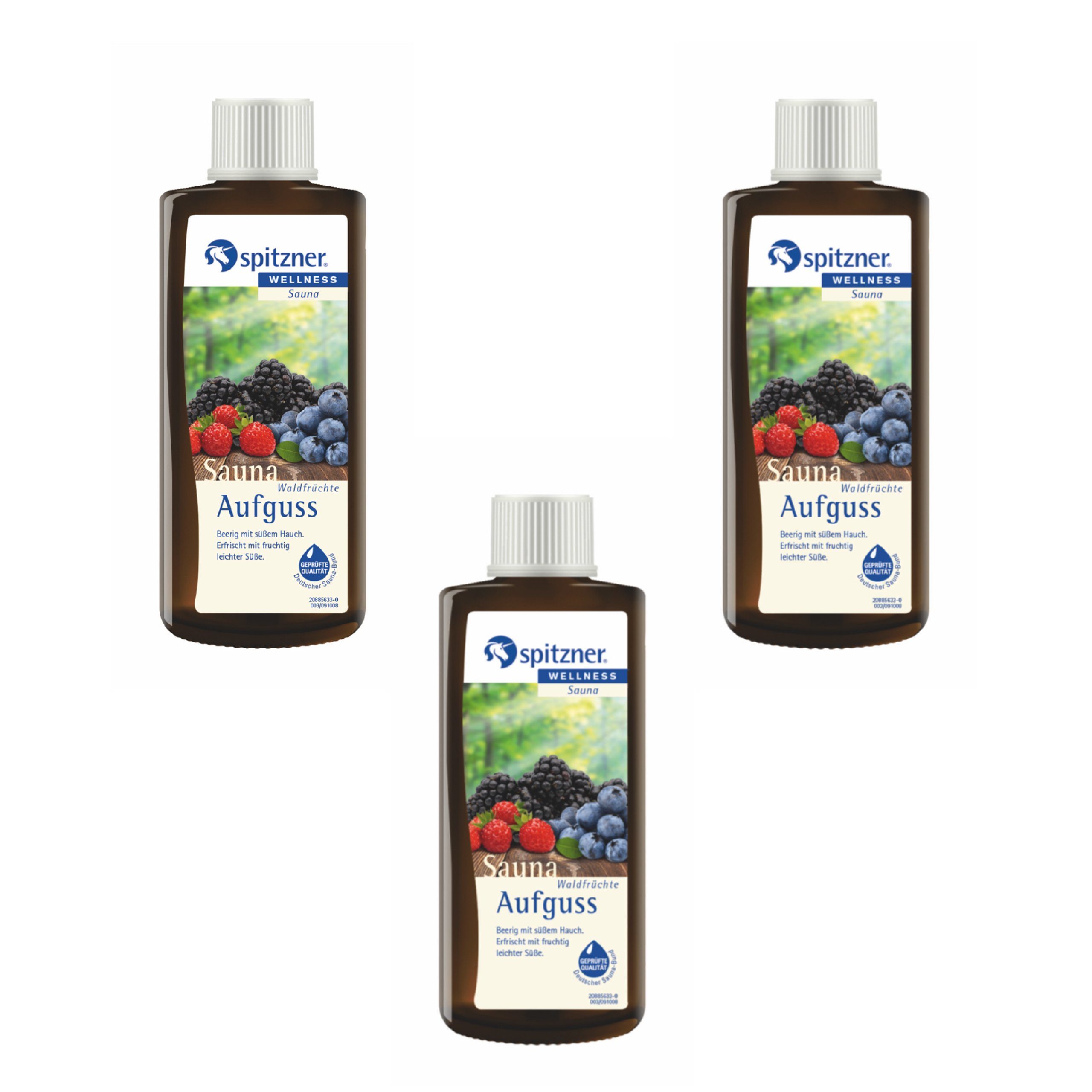Spitzner Aufgusskonzentrat Spitzner Saunaaufguss Waldfrüchte 3x 190 ml 3er Vorteilspack