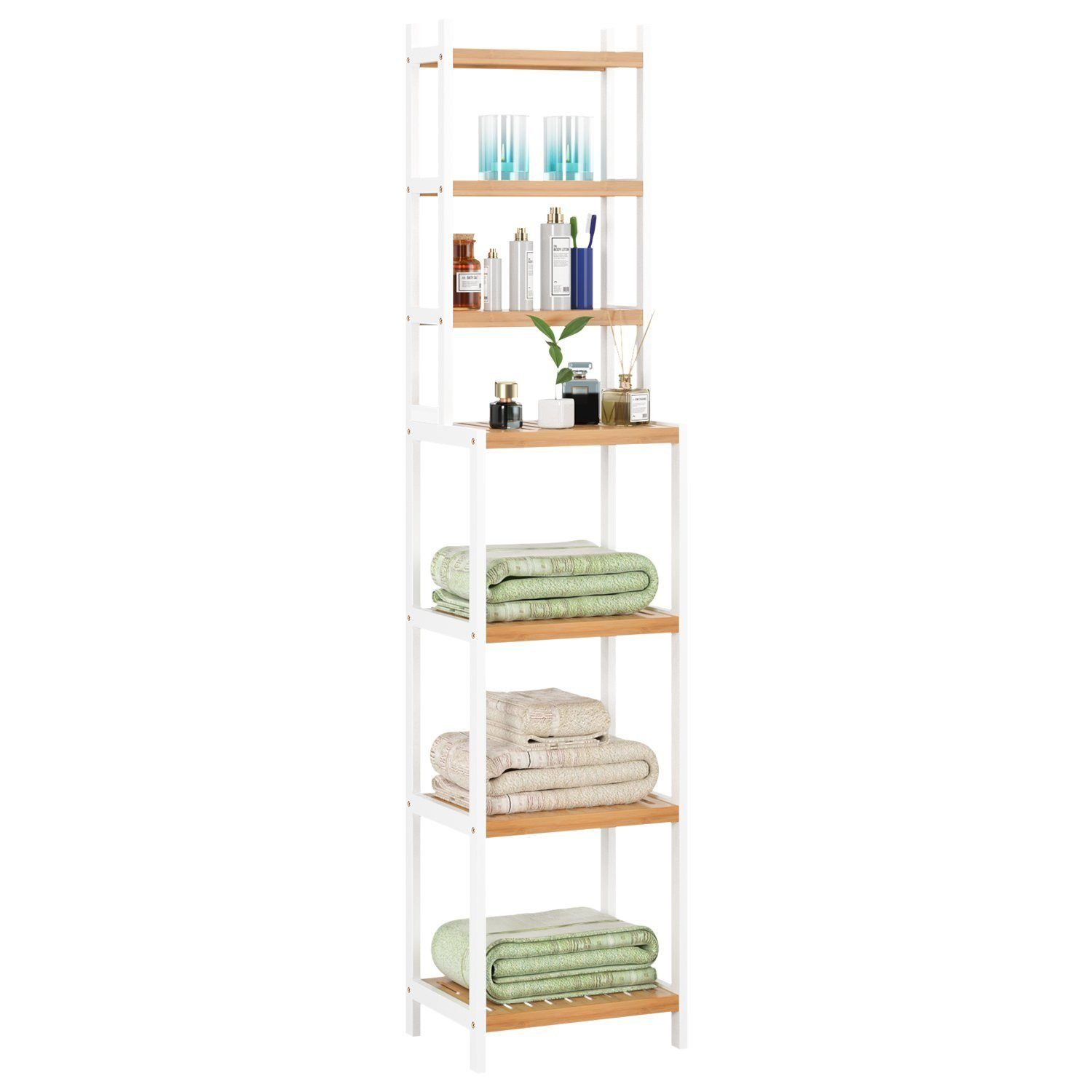 Homfa Badregal, 2-IN-1 Design, Standregal Schmal günstig online kaufen