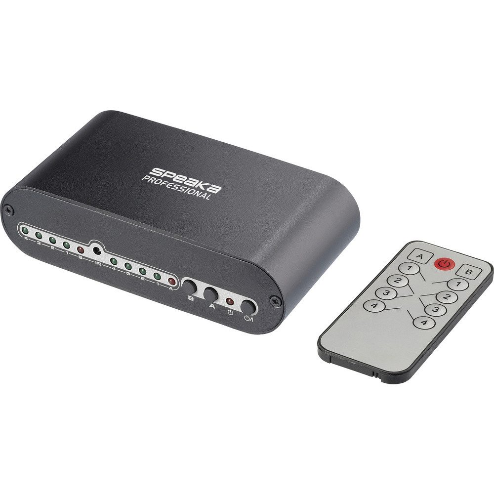 SpeaKa Professional SpeaKa Professional SP-SW-200 Toslink-Switch mit Aluminiumgehäuse Netzwerk-Adapter
